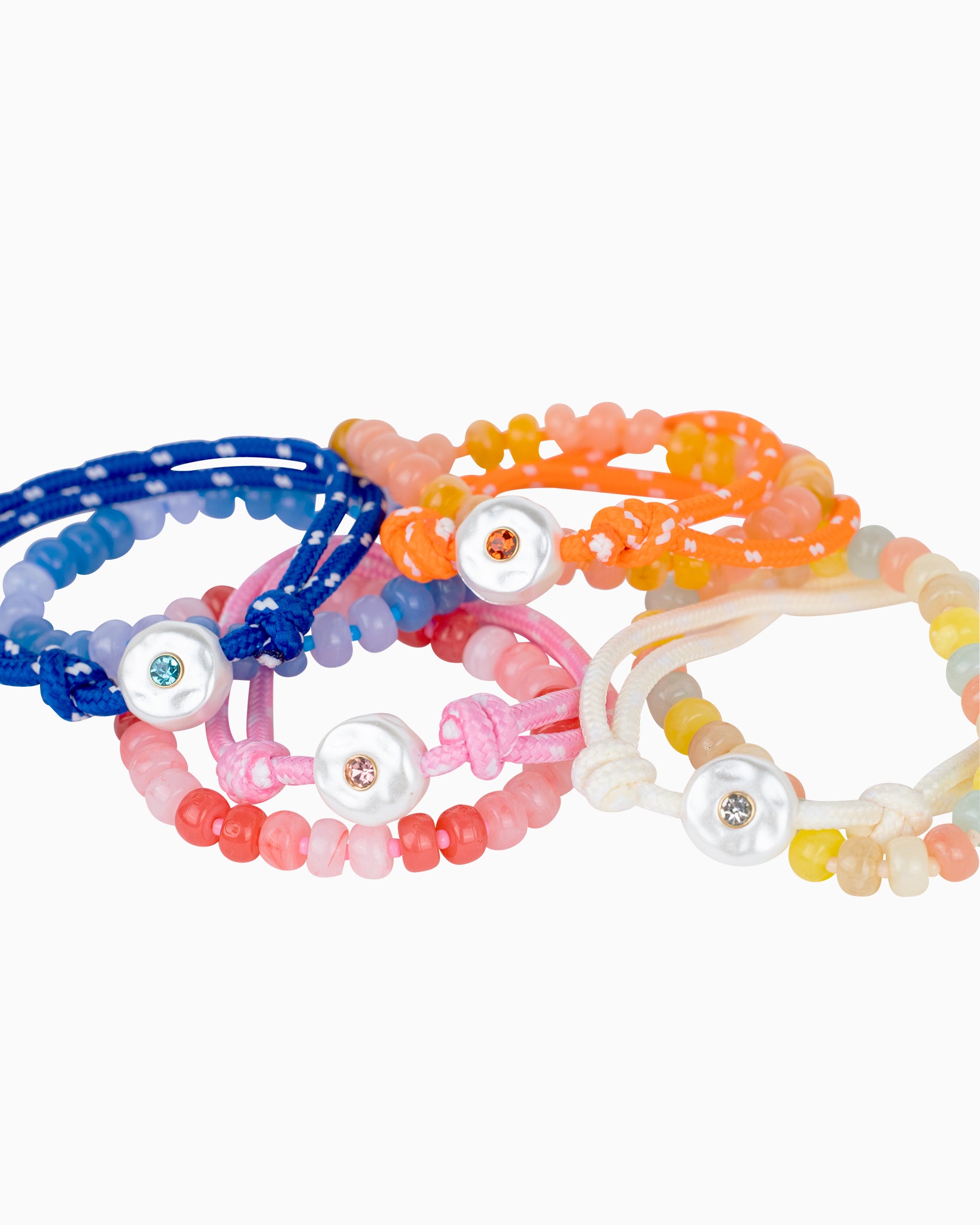 Shell Color Beaded Rope Bracelet Set 2-3