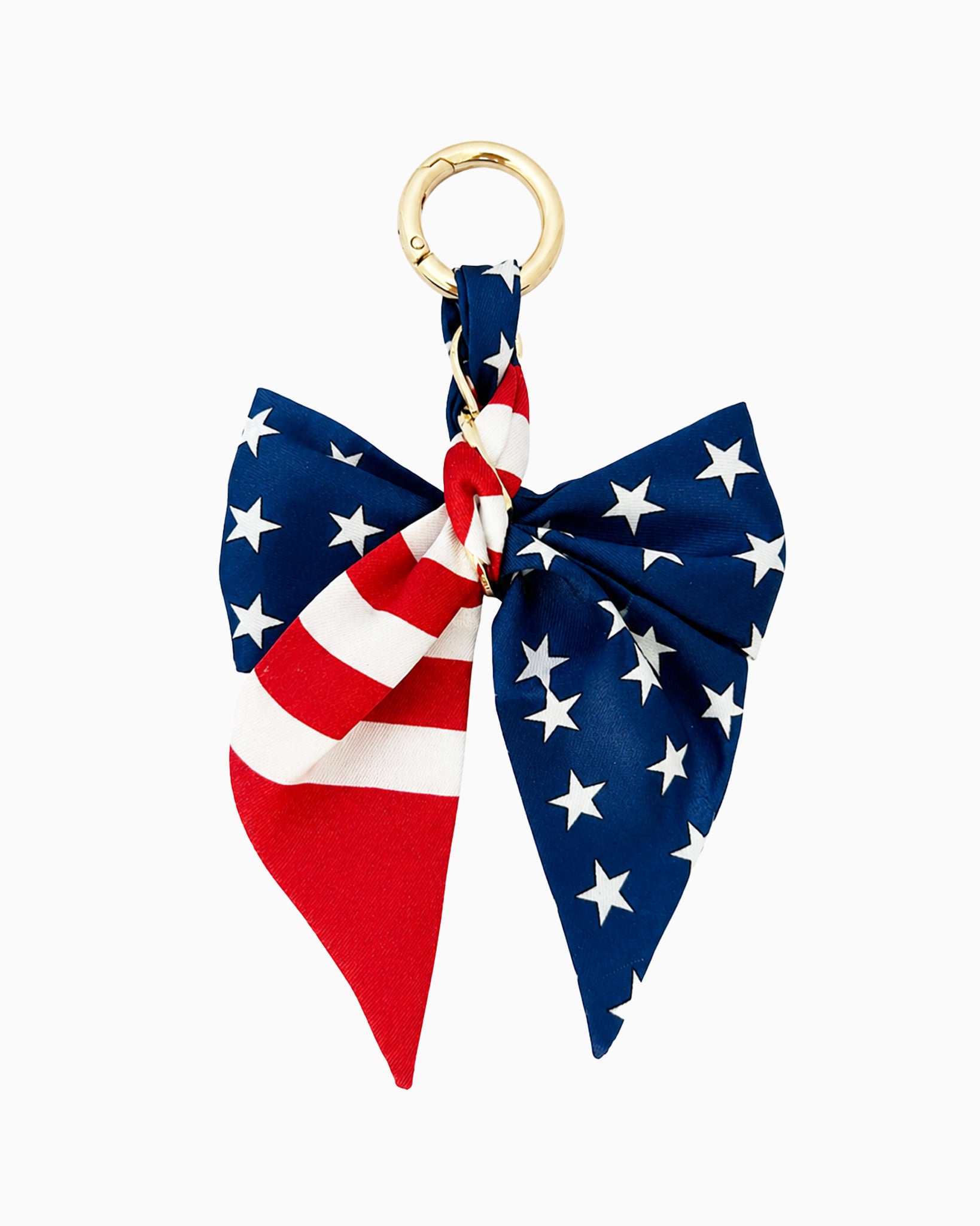 Americana Bow Scarf Bag Charm Keychain