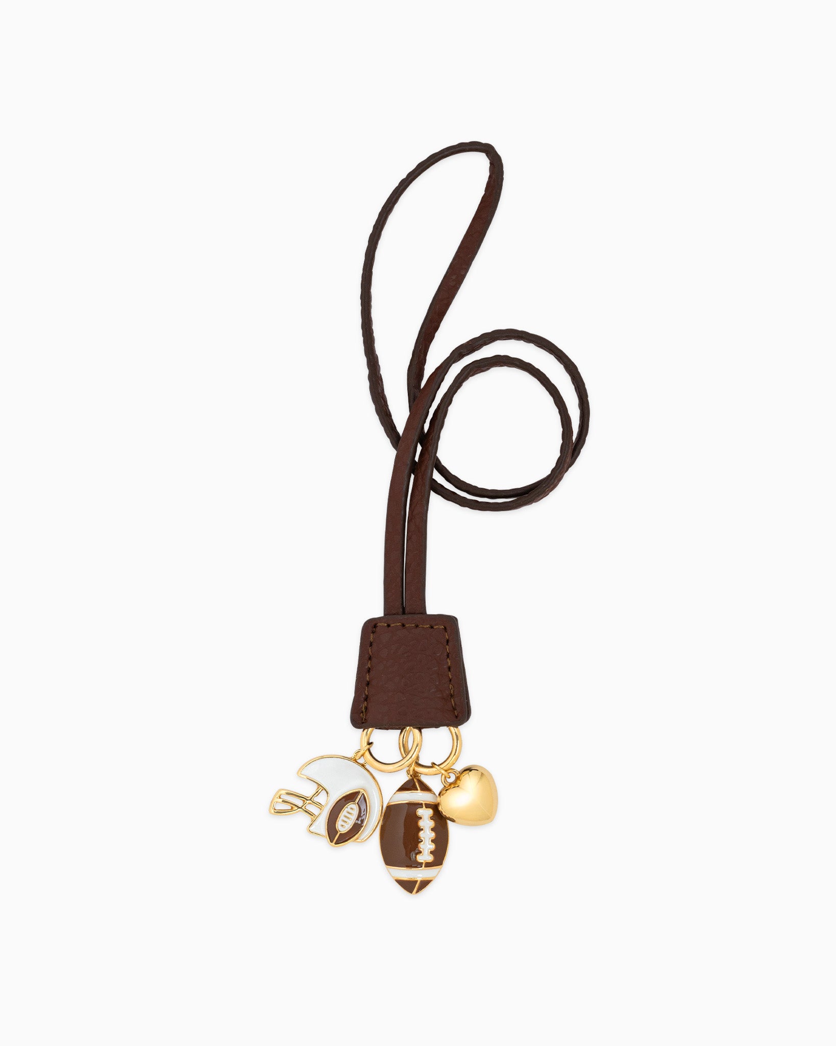 Gameday Football Leather Clochette Bag Charm