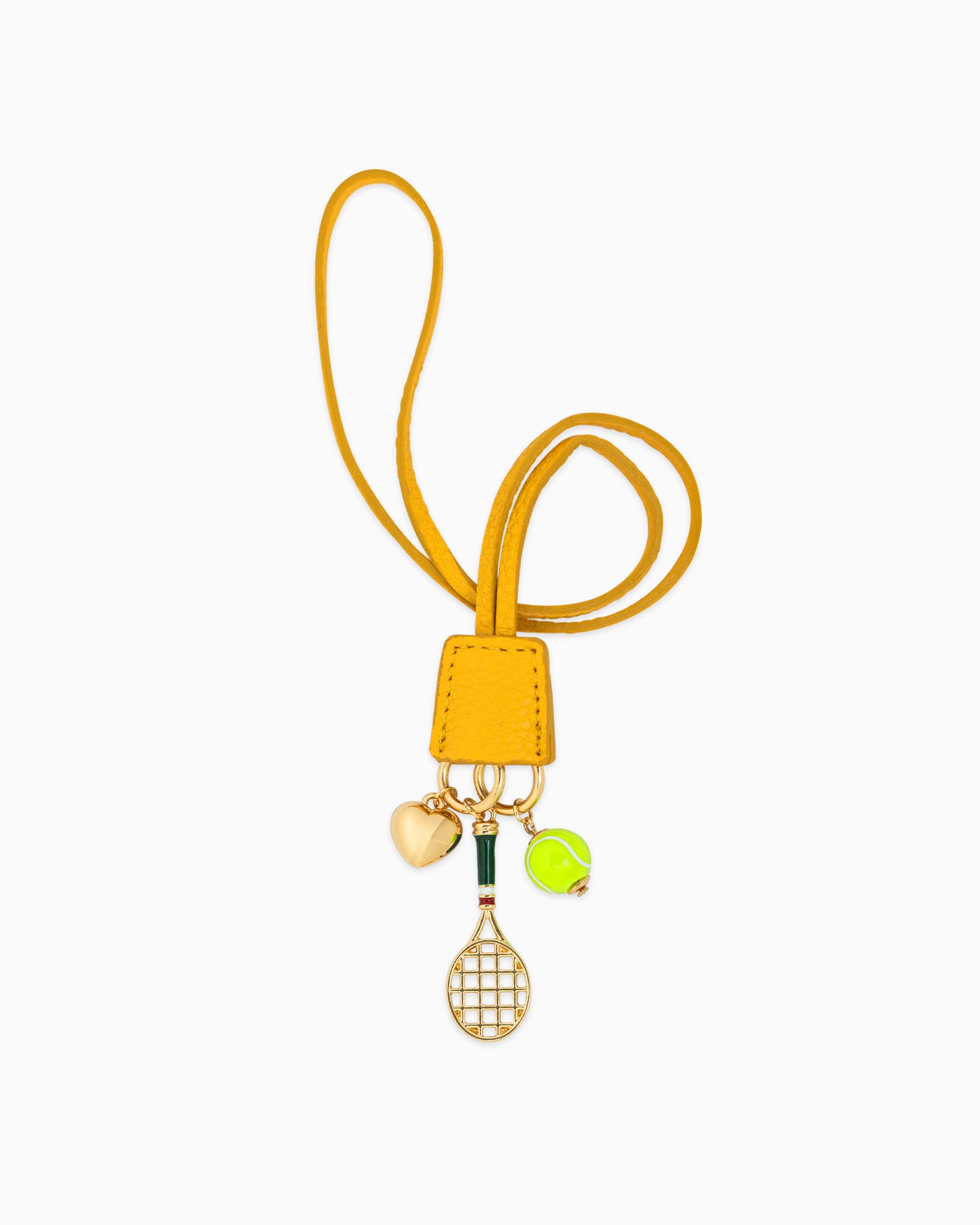 Gameday Tennis Leather Clochette Bag Charm