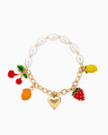 Fruit Charm Locket Half Chain Bracelet