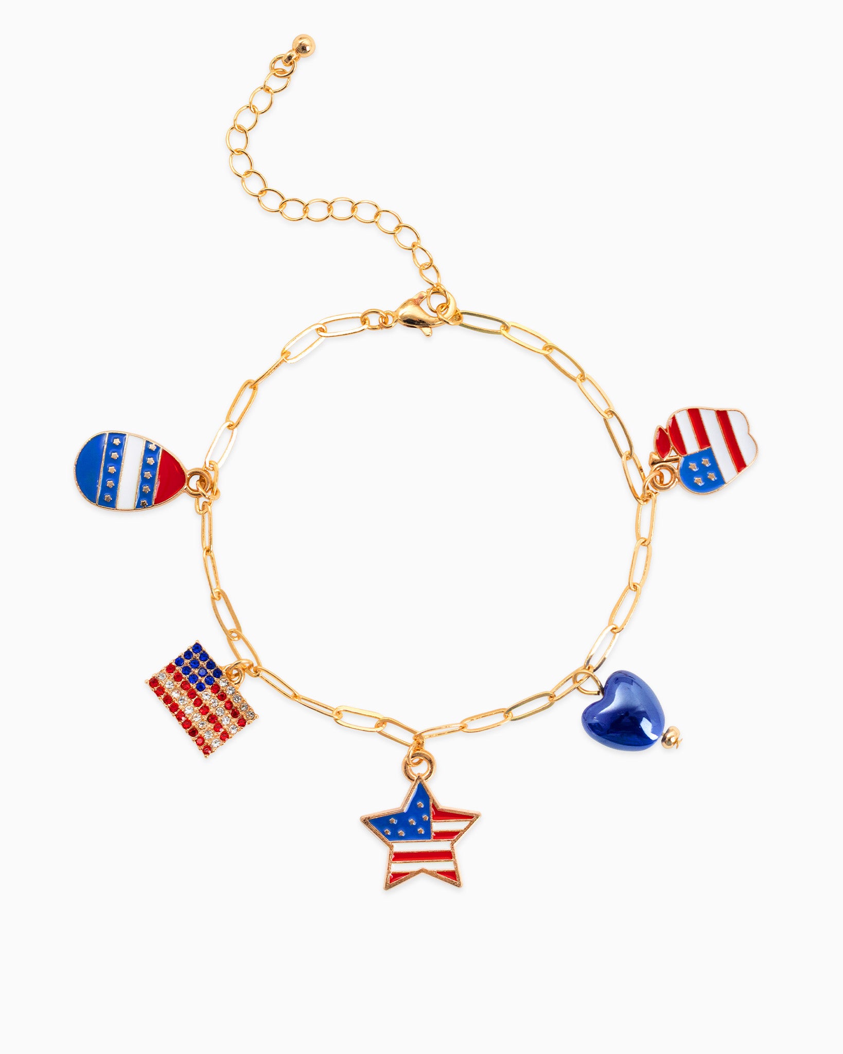 Americana Glory Ceramic Charm Bracelet