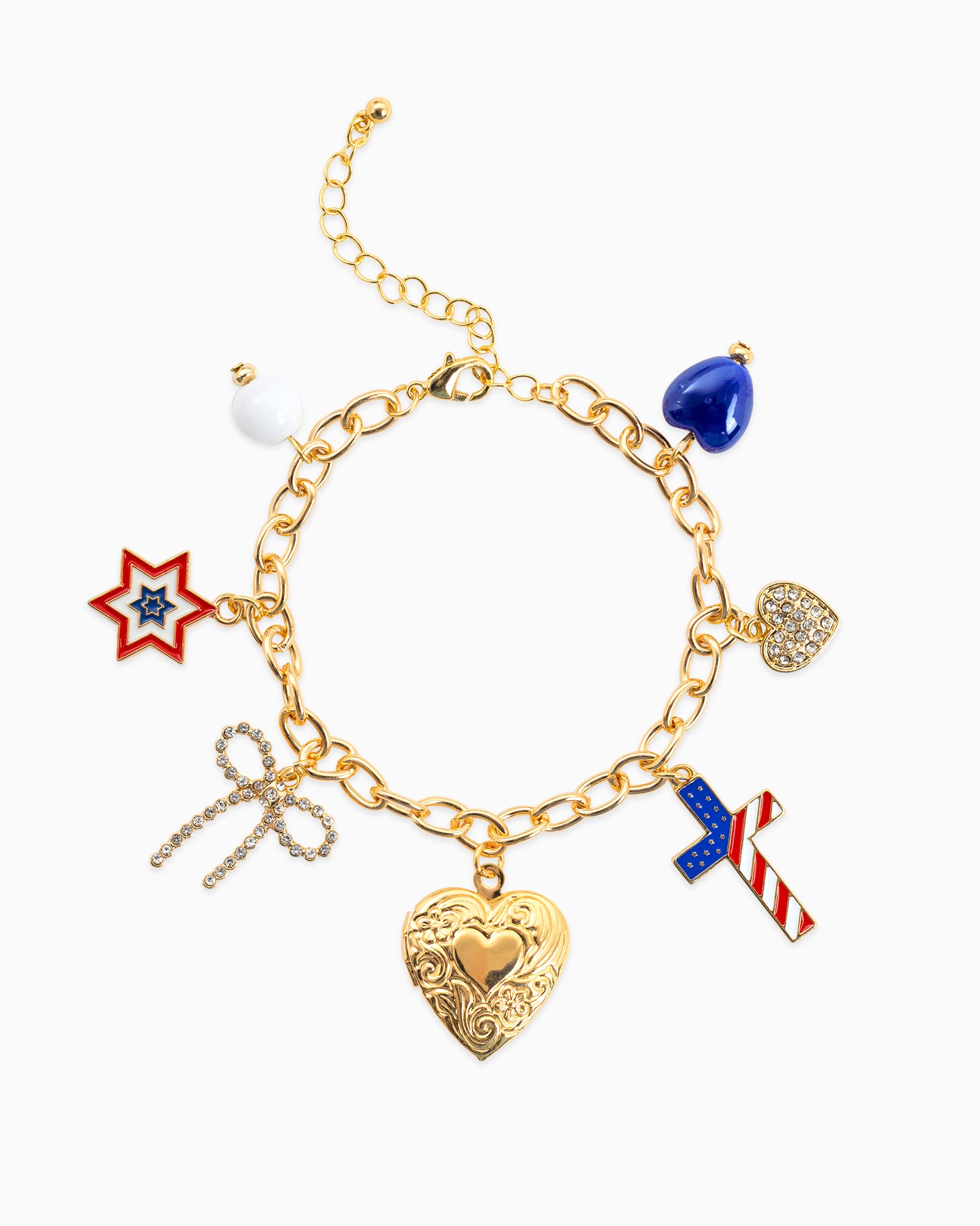 Americana Sweet Liberty Ceramic Charm Bracelet