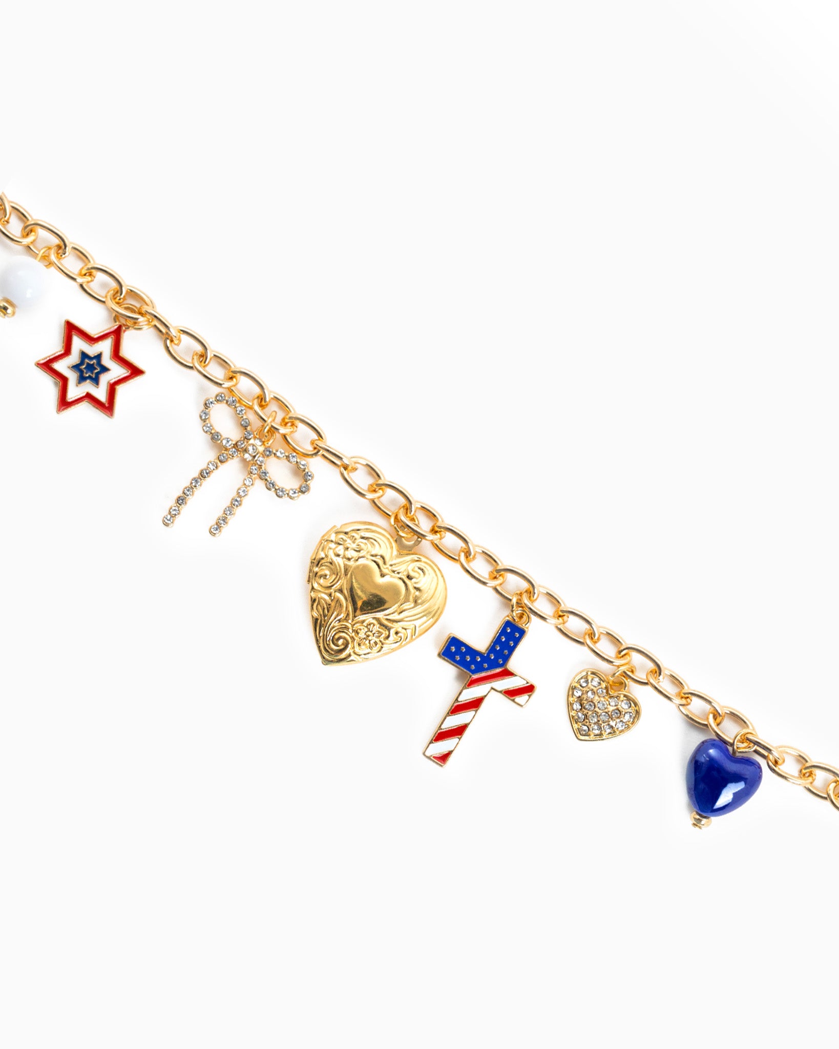 Americana Sweet Liberty Ceramic Charm Bracelet
