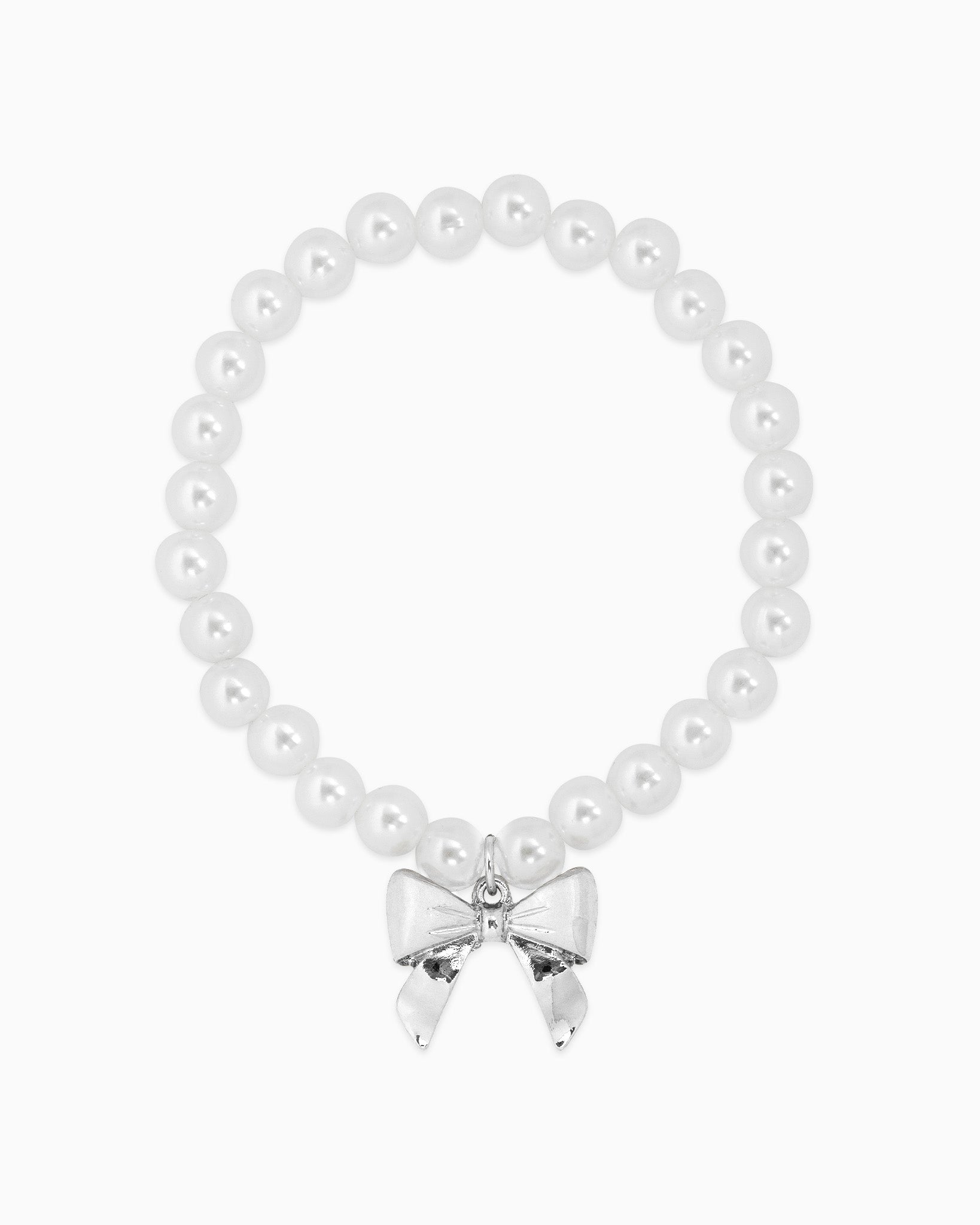 Bow Pendant Pearl Bracelet