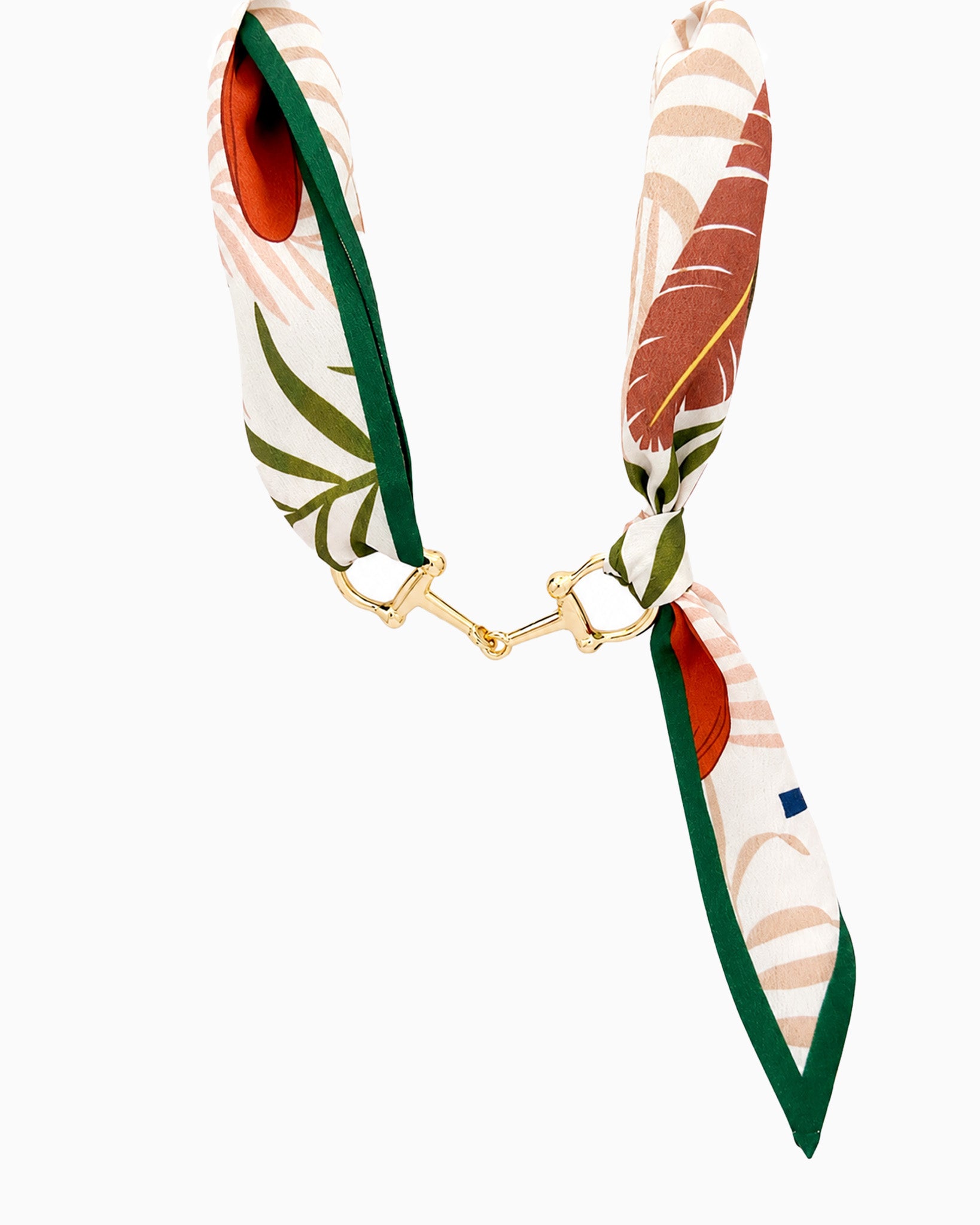 Horse Bit Silk Scarf Necklace