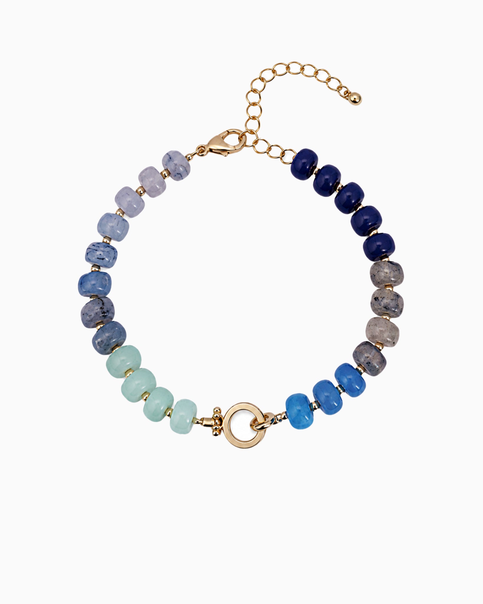 Summer Marble Bead Clasp Bracelet-3