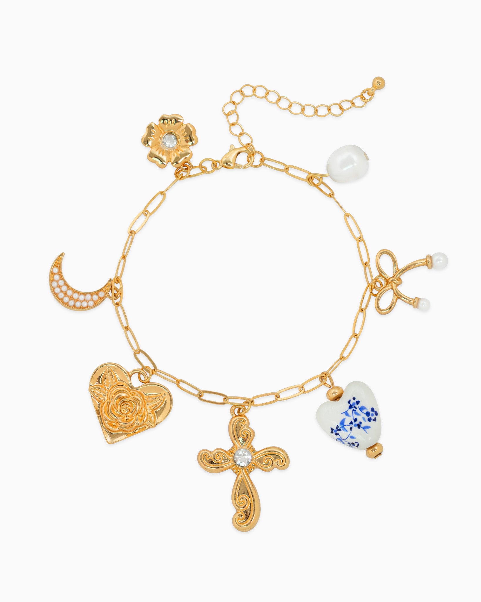 Ceramic Multi Charm Story Bracelet