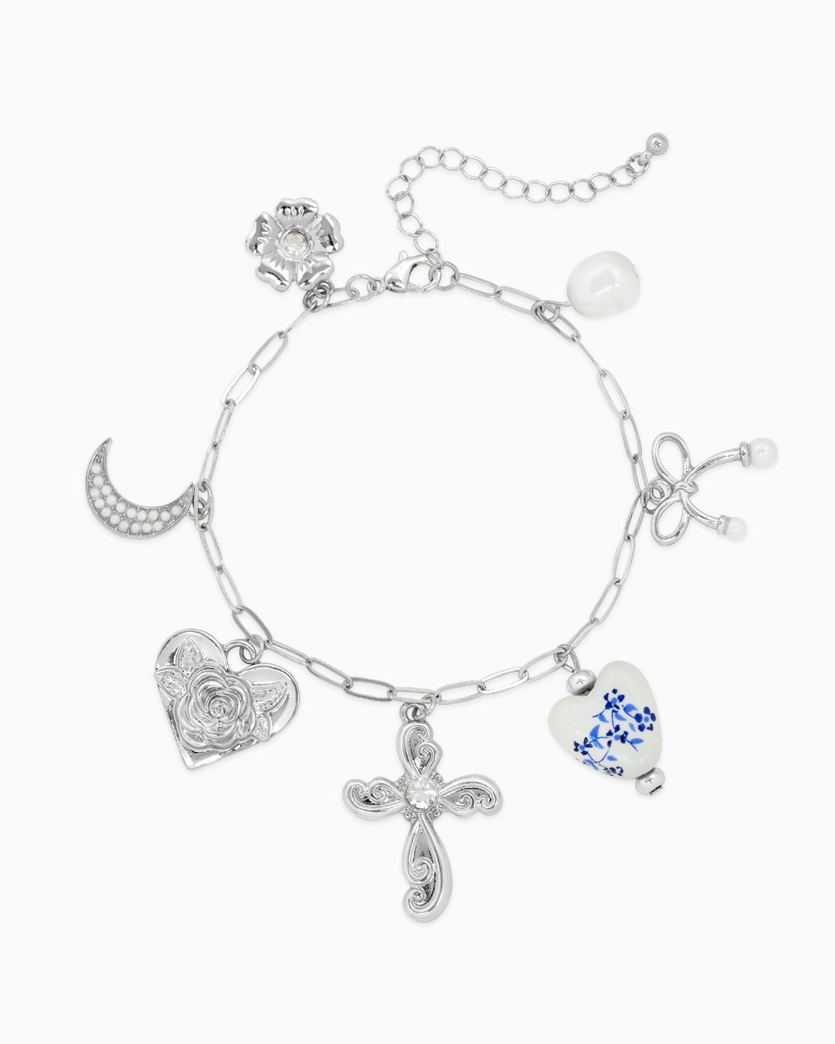 Ceramic Multi Charm Story Bracelet