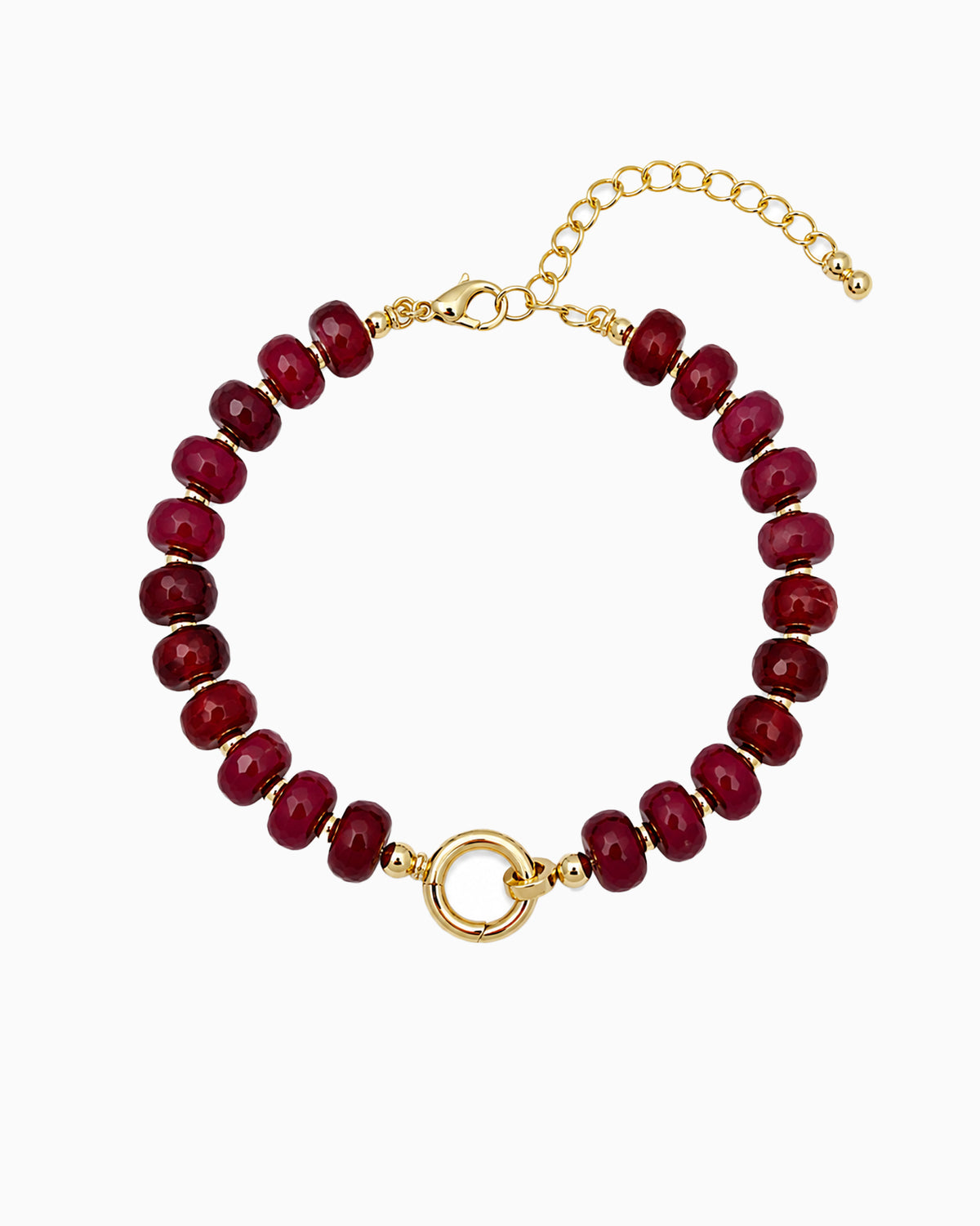 Autumn Marble Bead Clasp Bracelet-4