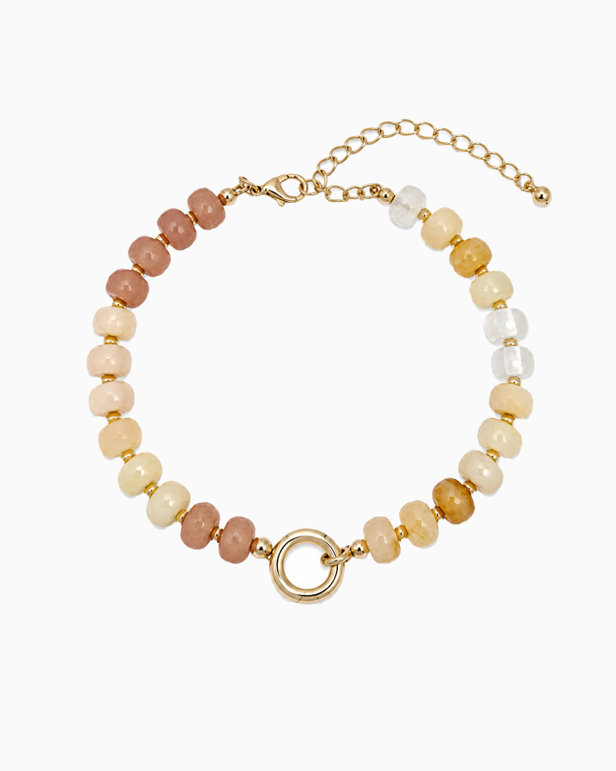 Autumn Marble Bead Clasp Bracelet-5