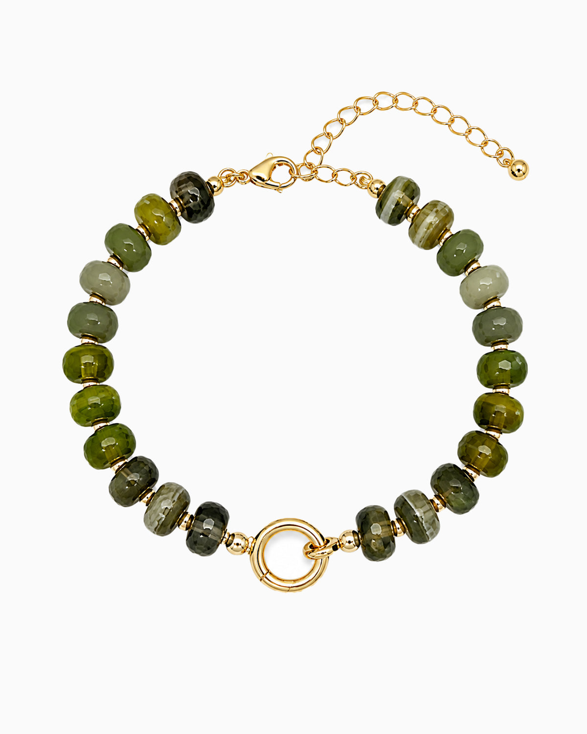 Autumn Marble Bead Clasp Bracelet-6