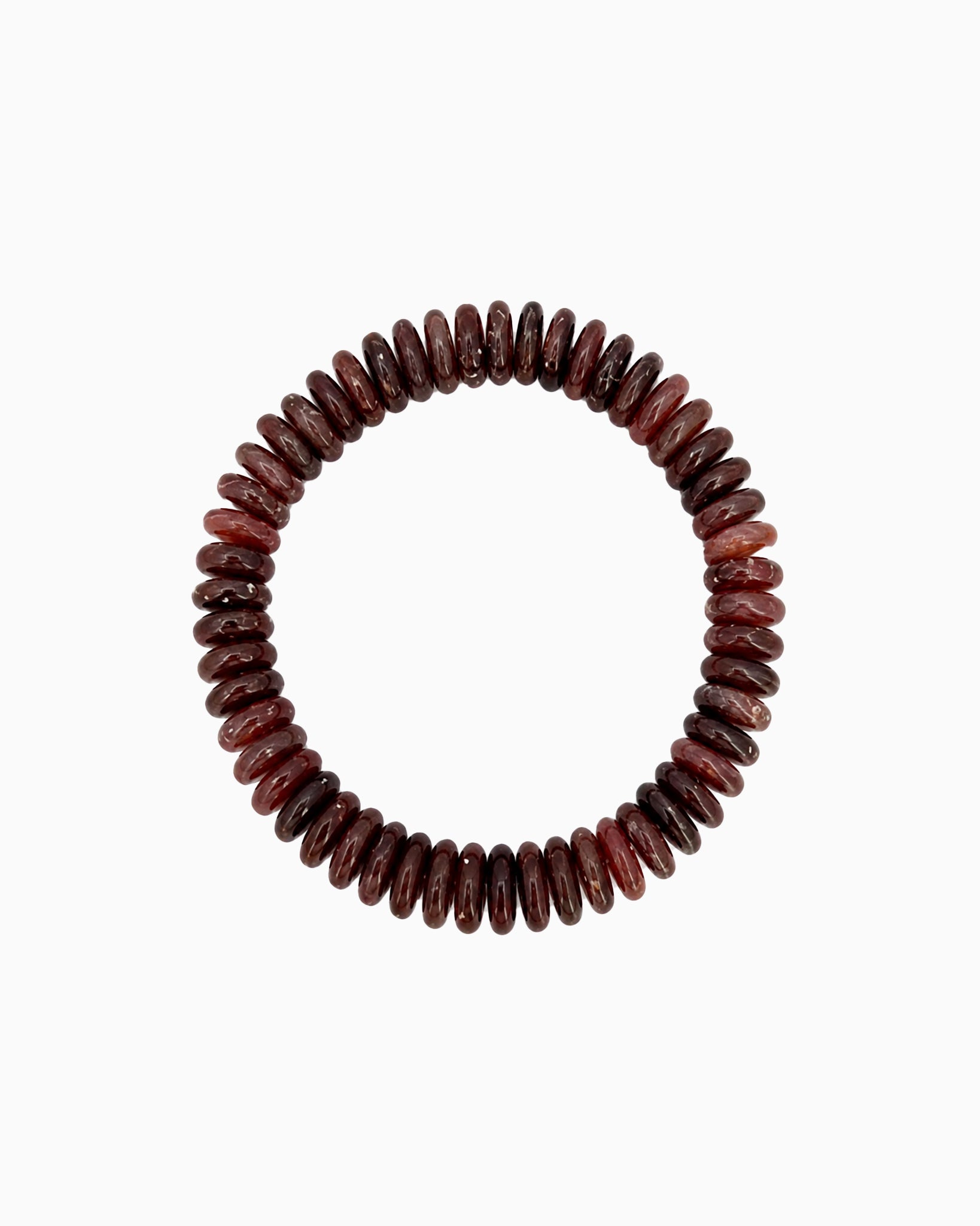 Autumn Wide Disc Marble Beaded Stretch Bracelets-11