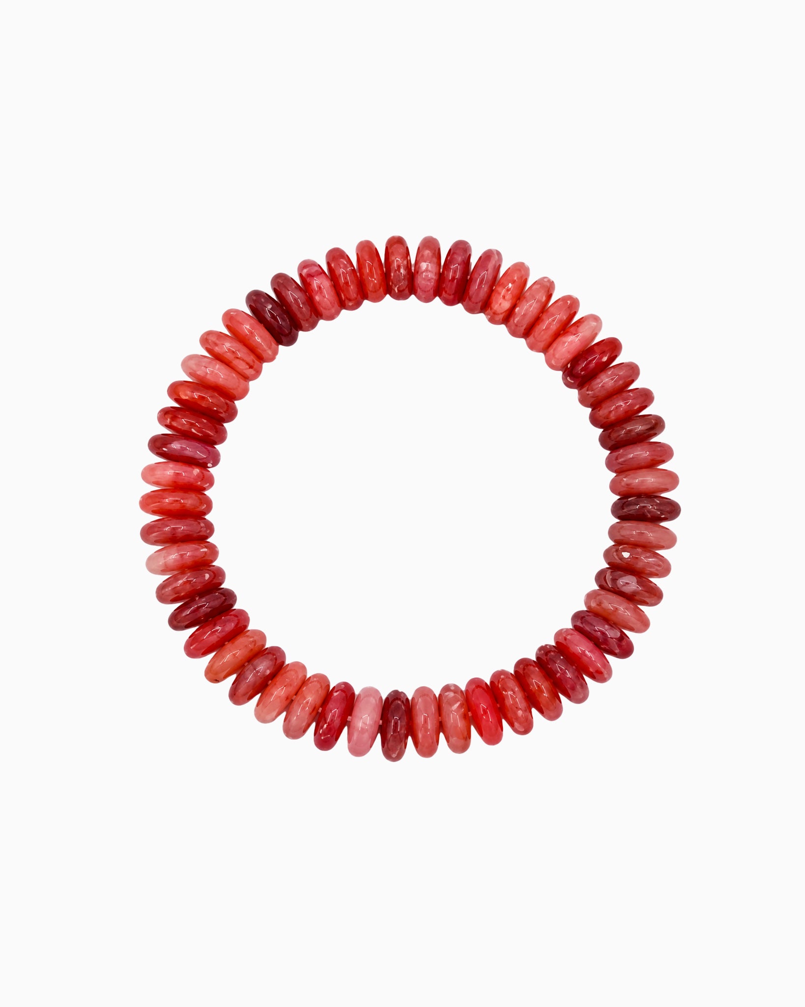Autumn Wide Disc Marble Beaded Stretch Bracelets-4