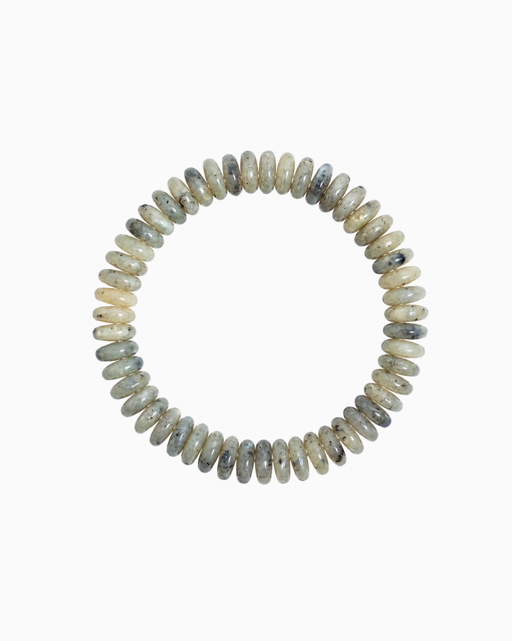 Autumn Wide Disc Marble Beaded Stretch Bracelets-1