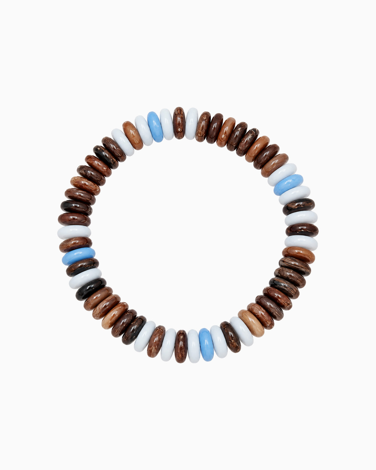 Multi 2 Color Wide Marble Beaded Bracelet