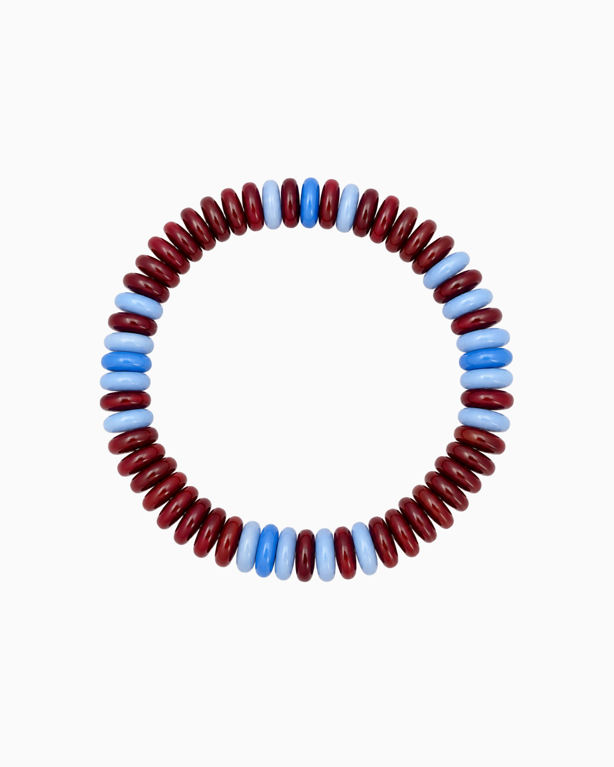Multi 2 Color Wide Marble Beaded Bracelet