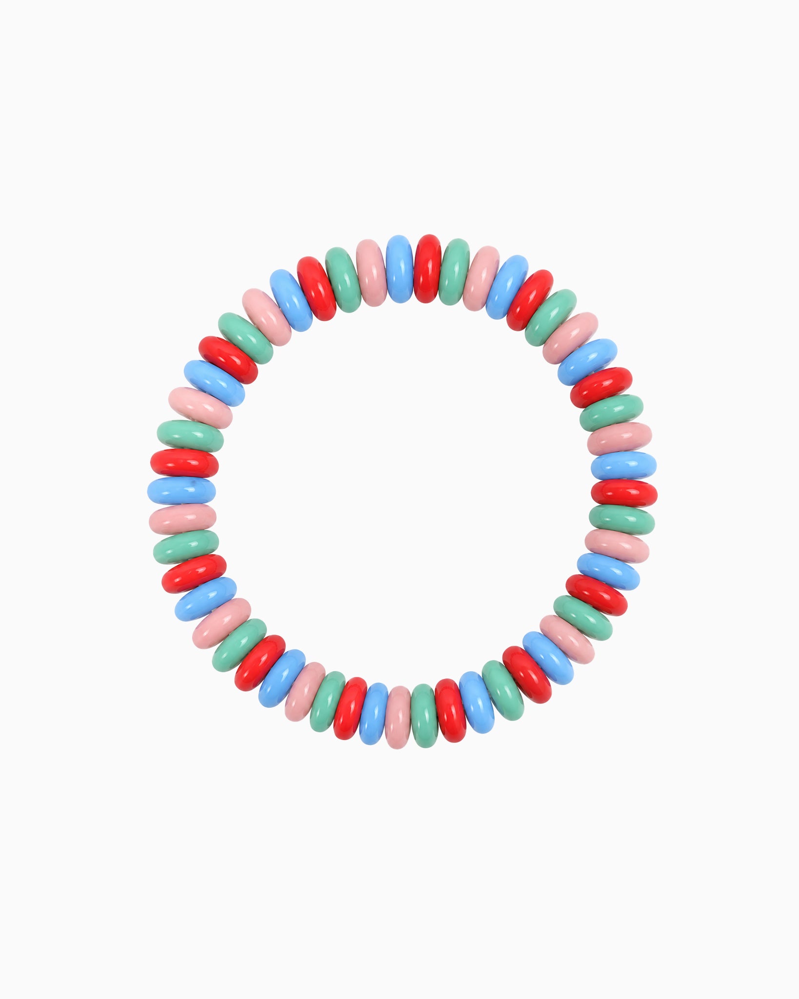 Autumn Wide Disc Marble Beaded Stretch Bracelets-5