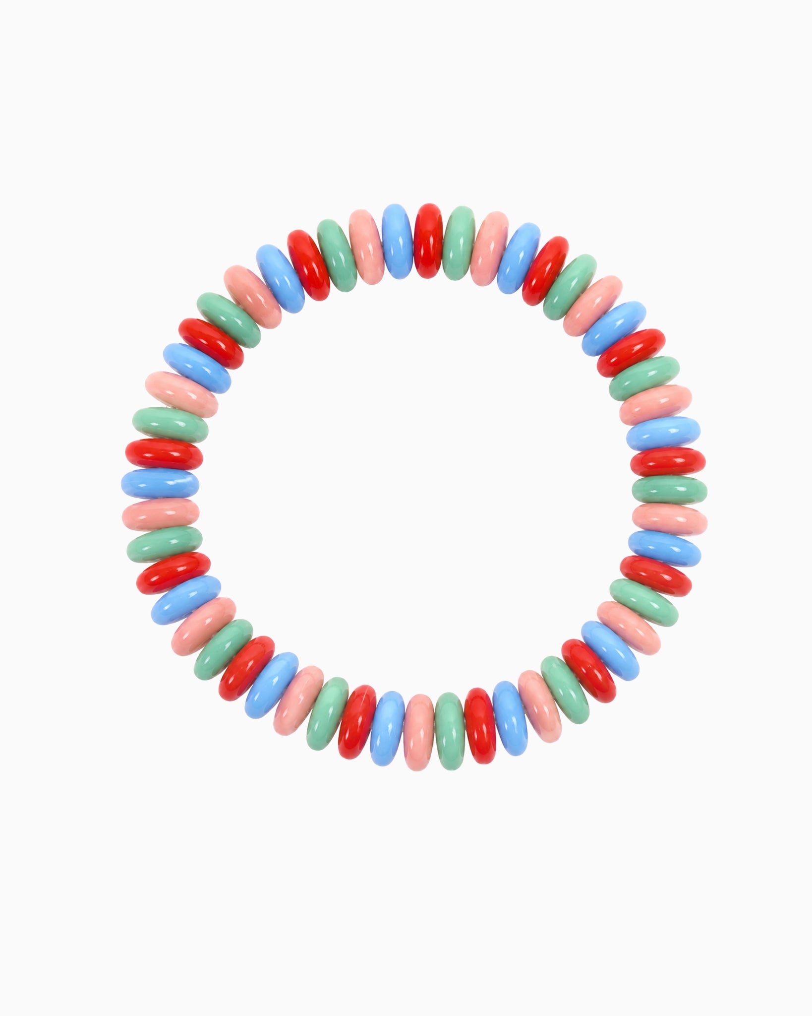 Summer Wide Disc Marble Beaded Stretch Bracelets-6