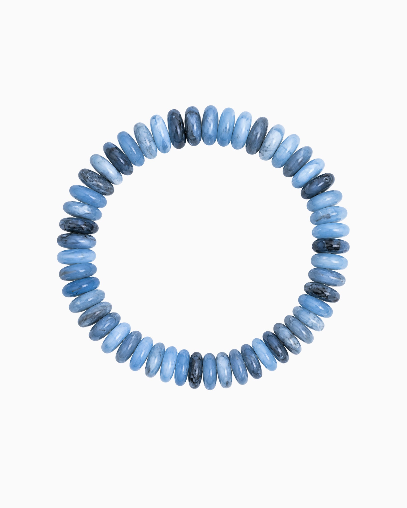 Summer Wide Disc Marble Beaded Stretch Bracelets-4