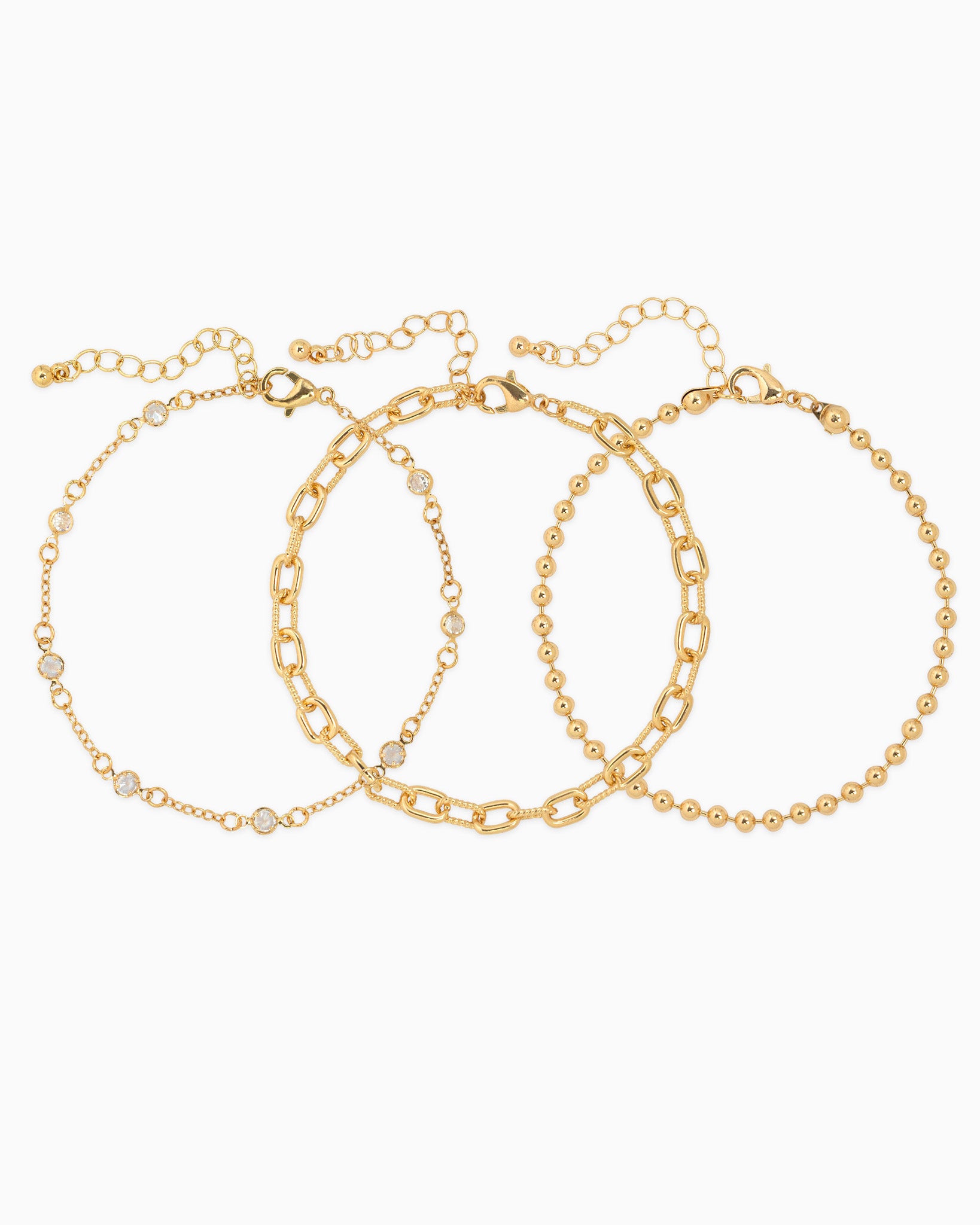 Starlit Chain Bracelets Set of 3