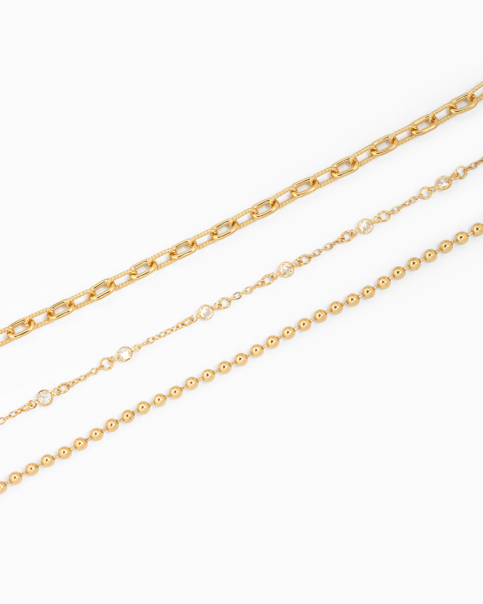 Starlit Chain Bracelets Set of 3