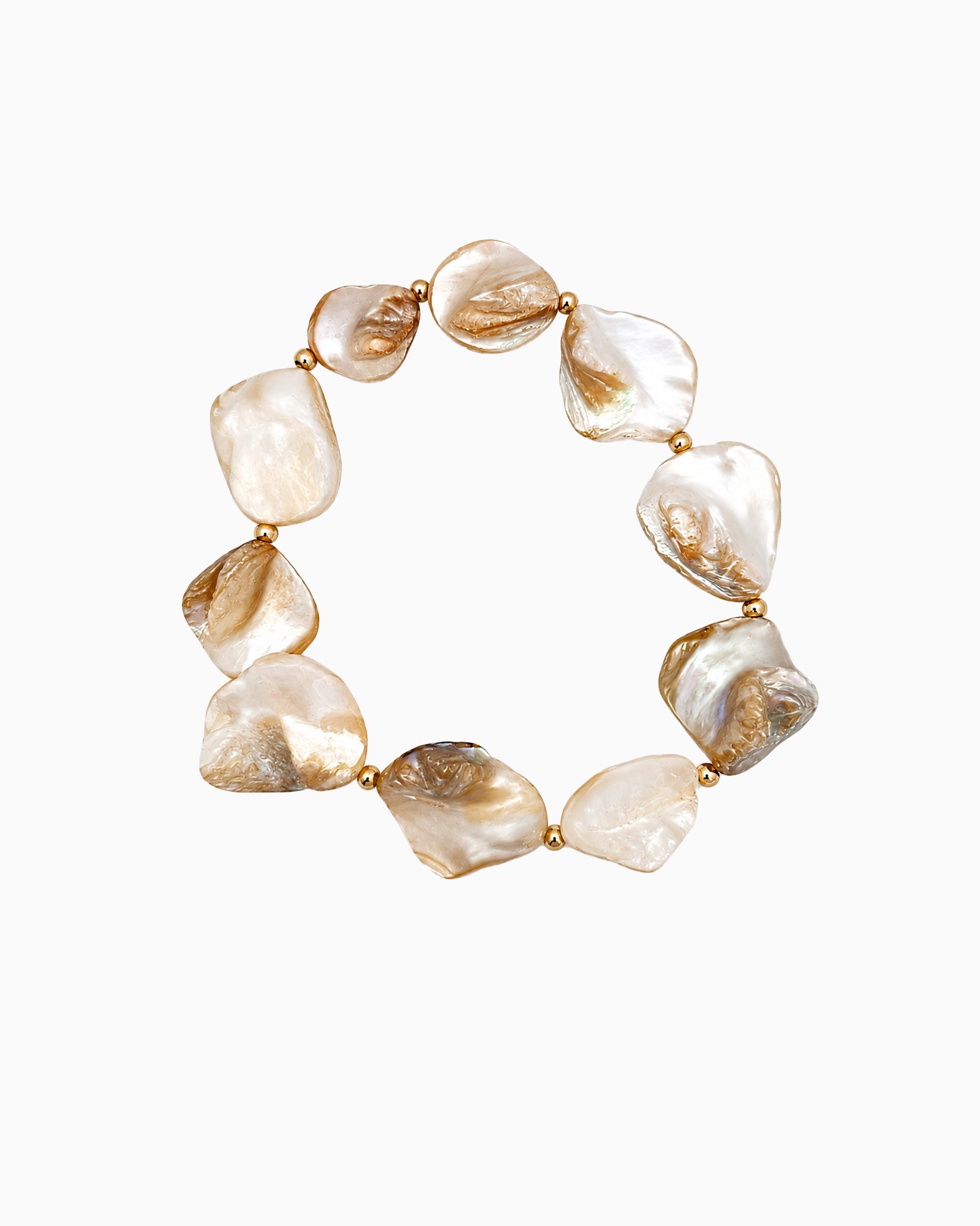 Coastal Organic Shell Stretch Bracelet