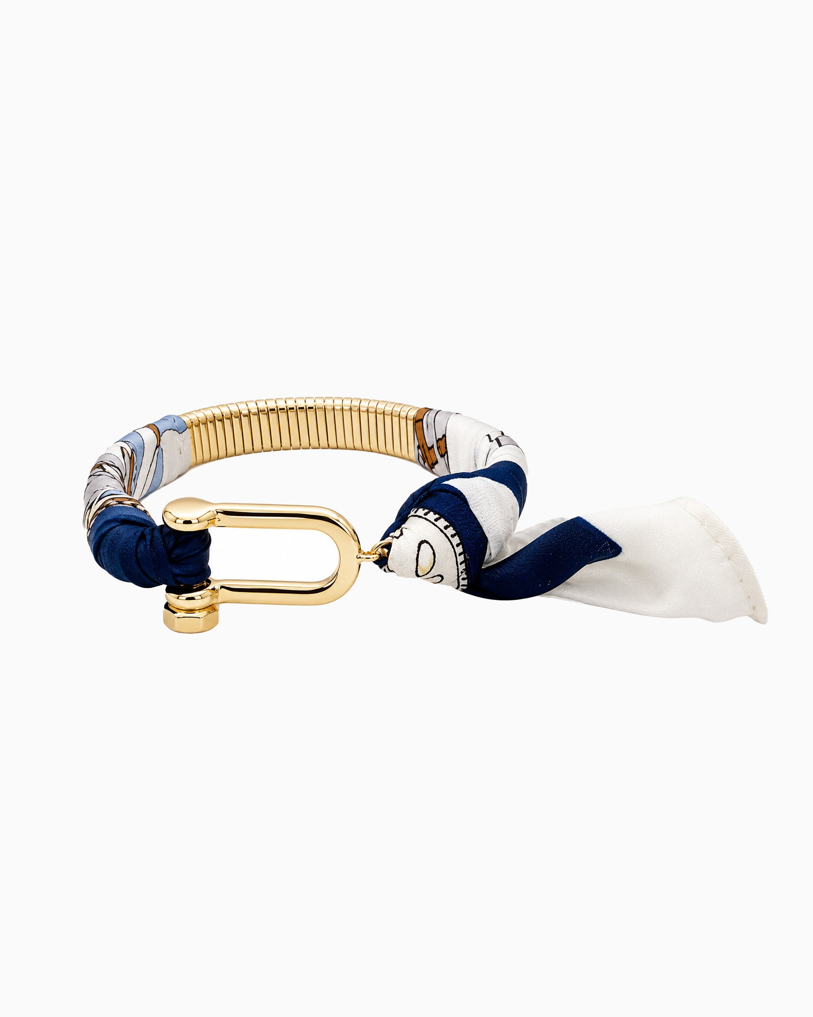 Horsebit Scarf Bangle Bracelet-6