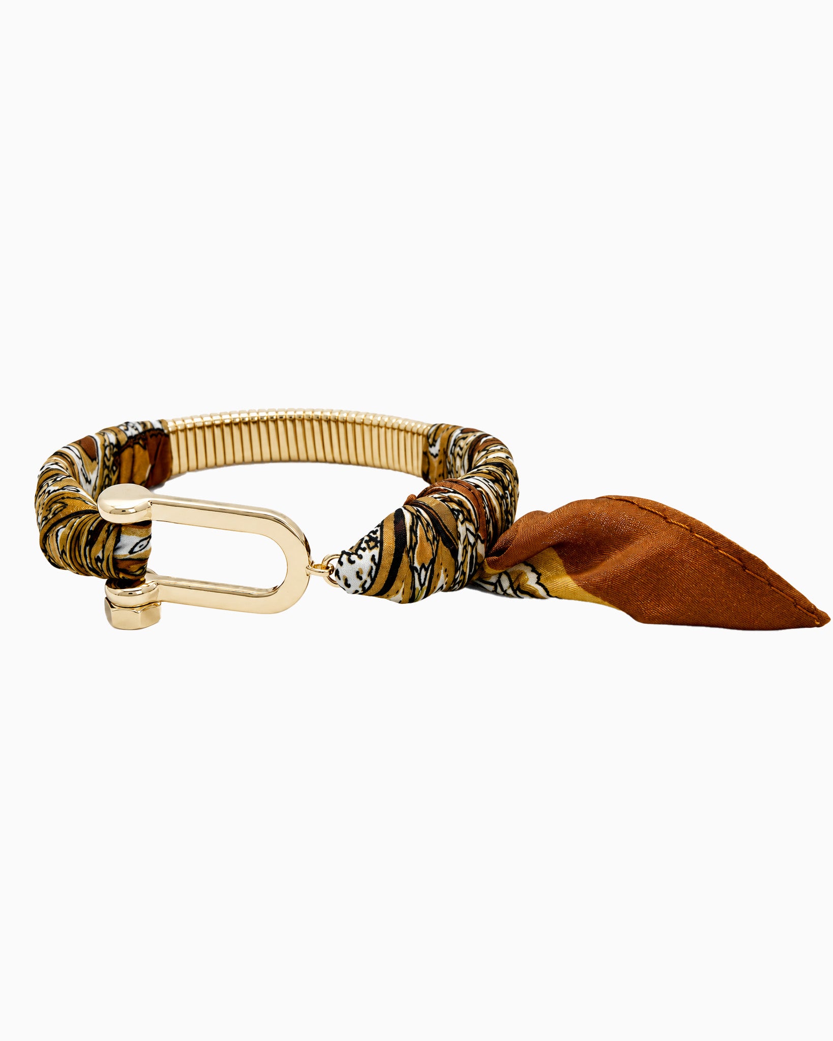 Horsebit Scarf Bangle Bracelet-4