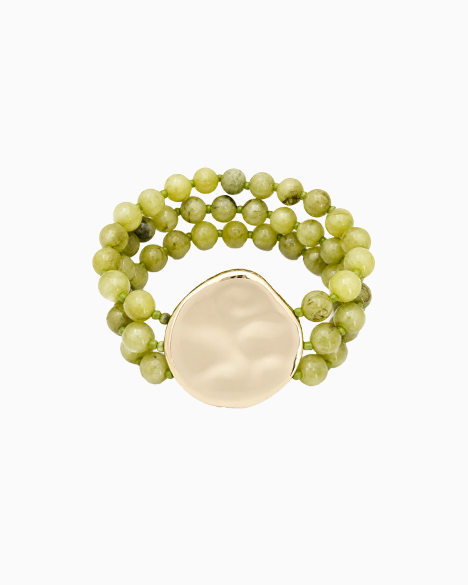 Organic Marbled Bead Layered Statement Bracelet-2