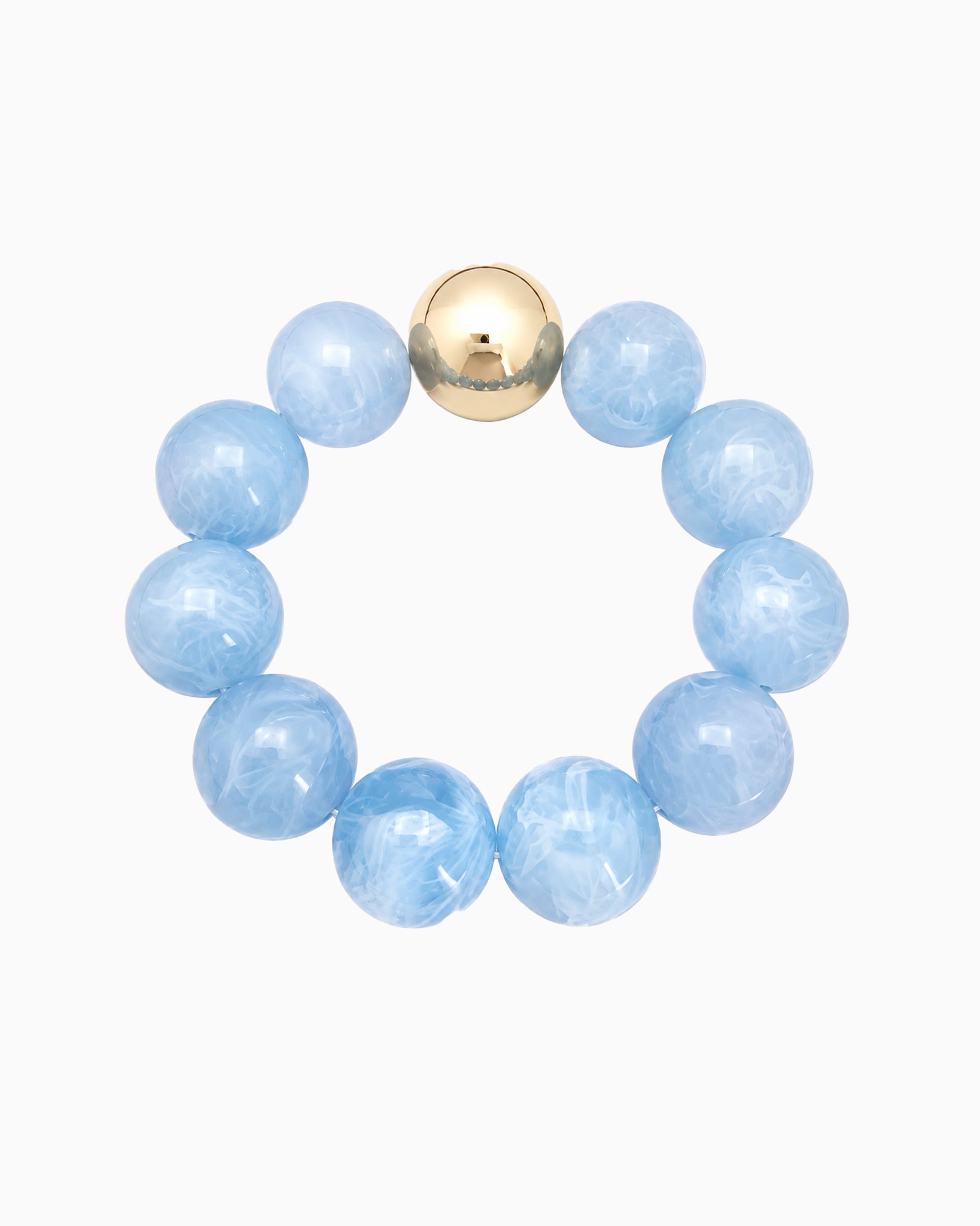 Pastel Marble Statement stretch bracelet - Blue