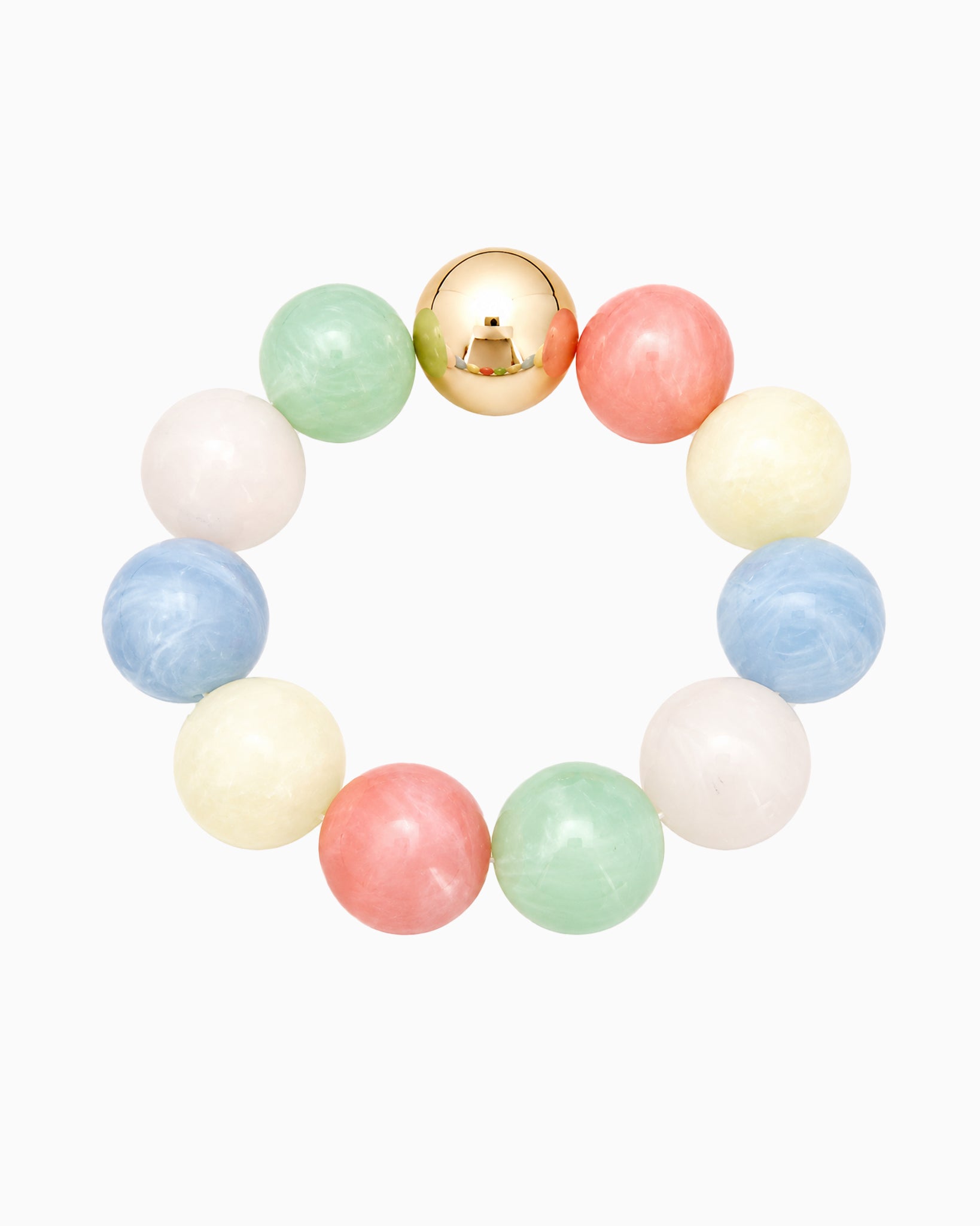 Pastel Marble Statement stretch bracelet - Multi