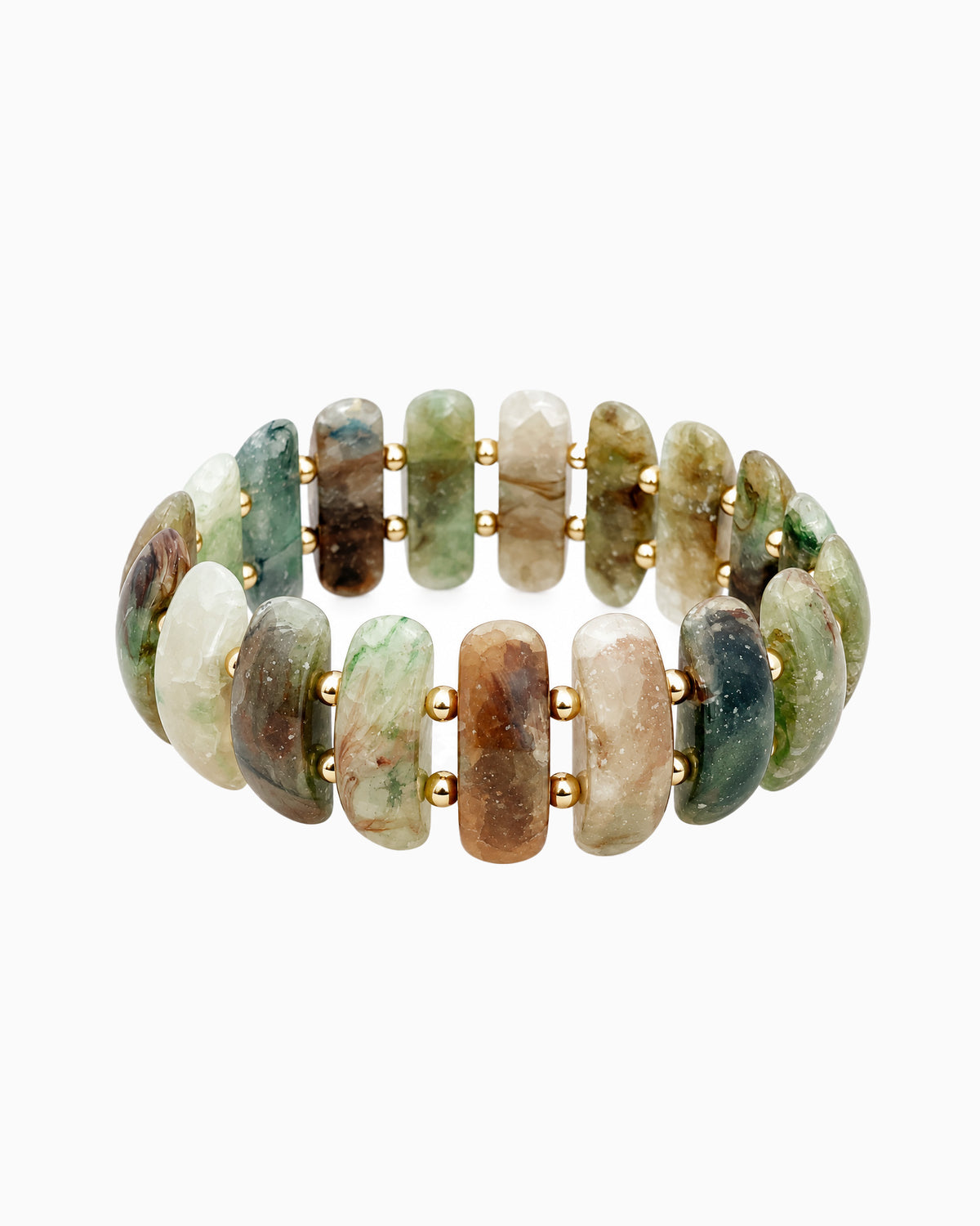 Bold Color Beaded Stretch Bracelet-2