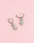 VIntage Teddy Bear Drop Huggie Earrings