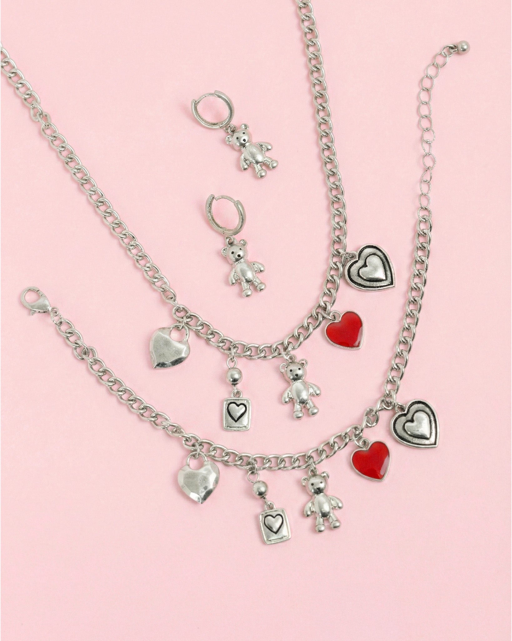 VIntage Teddy Bear Drop Huggie Earrings