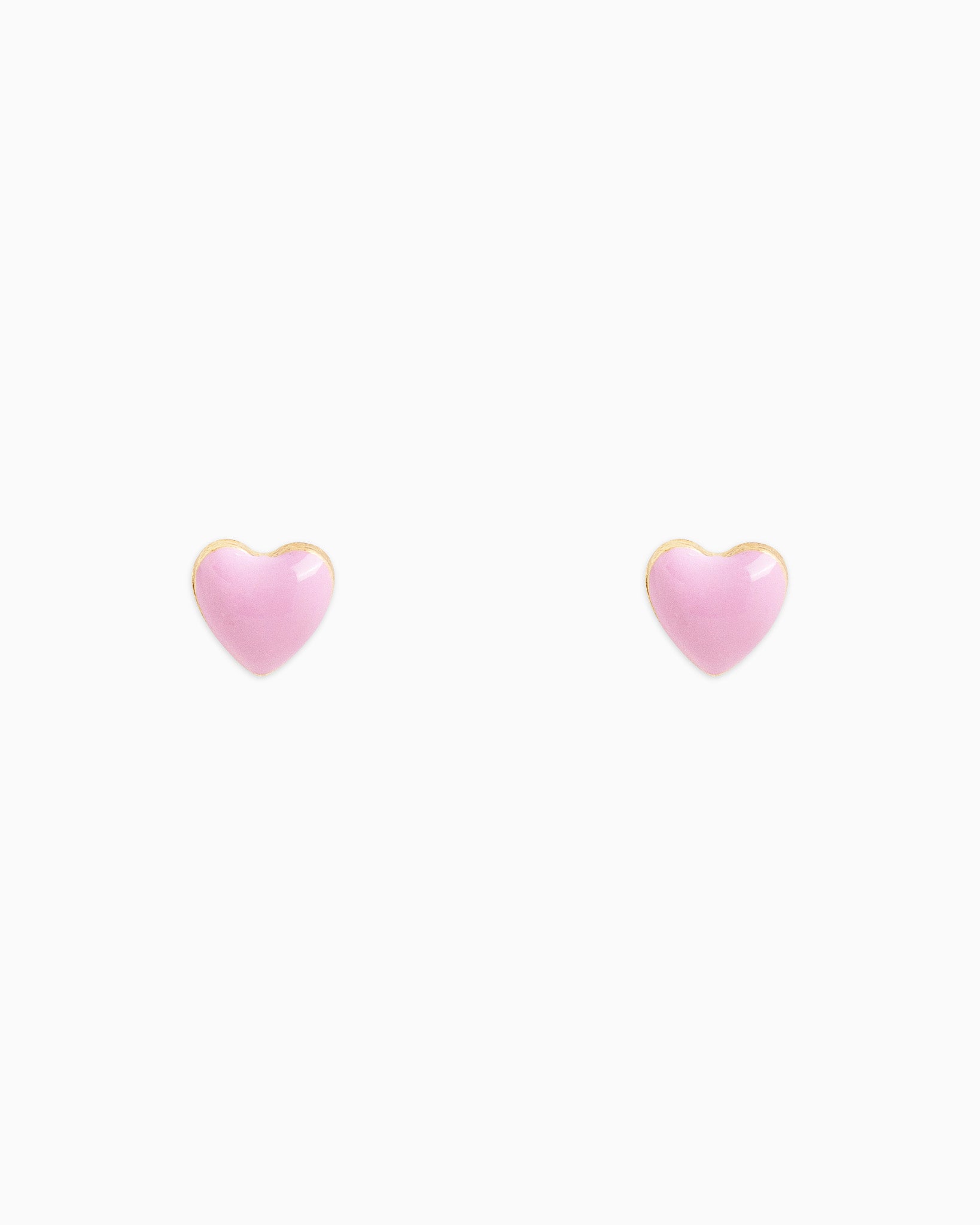 Tiny Puff Heart Epoxy Stud Earrings