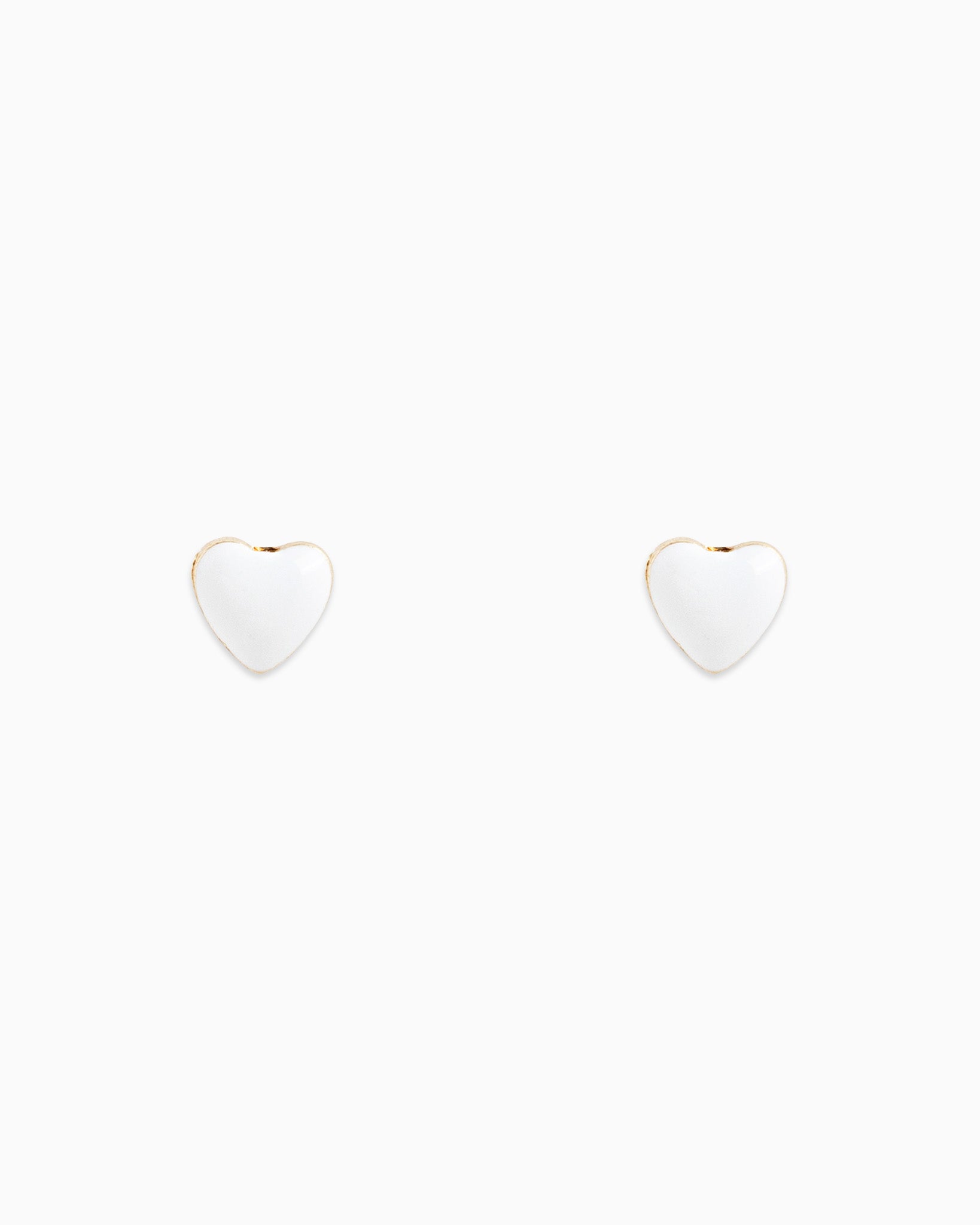Tiny Puff Heart Epoxy Stud Earrings