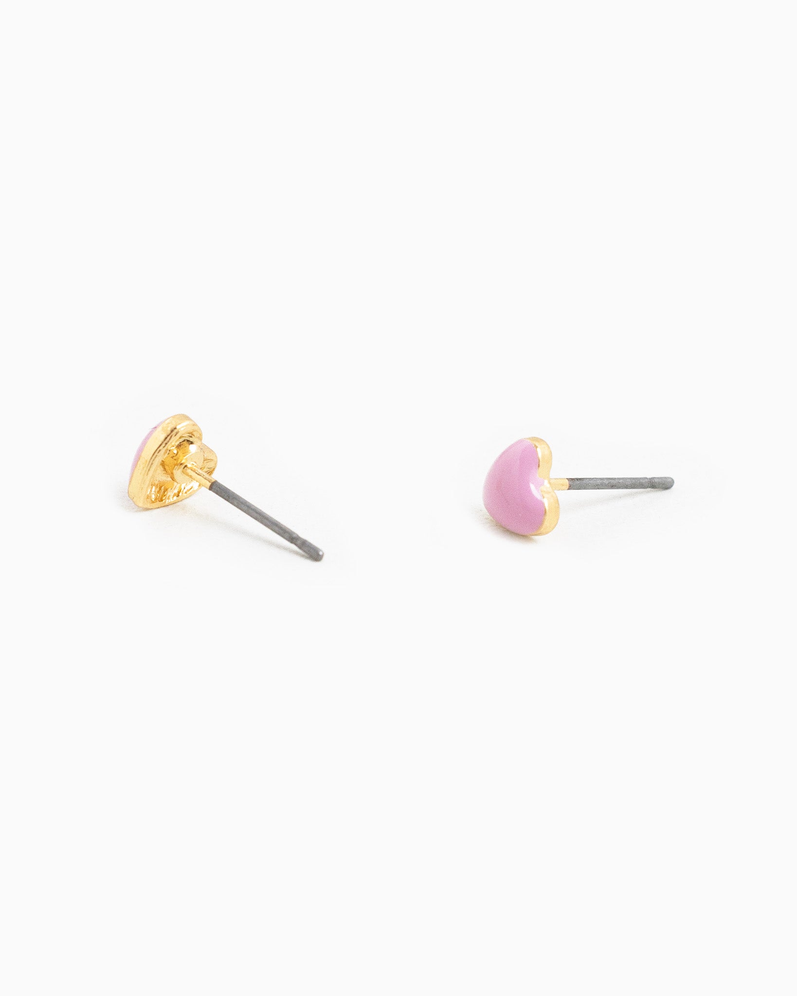 Tiny Puff Heart Epoxy Stud Earrings