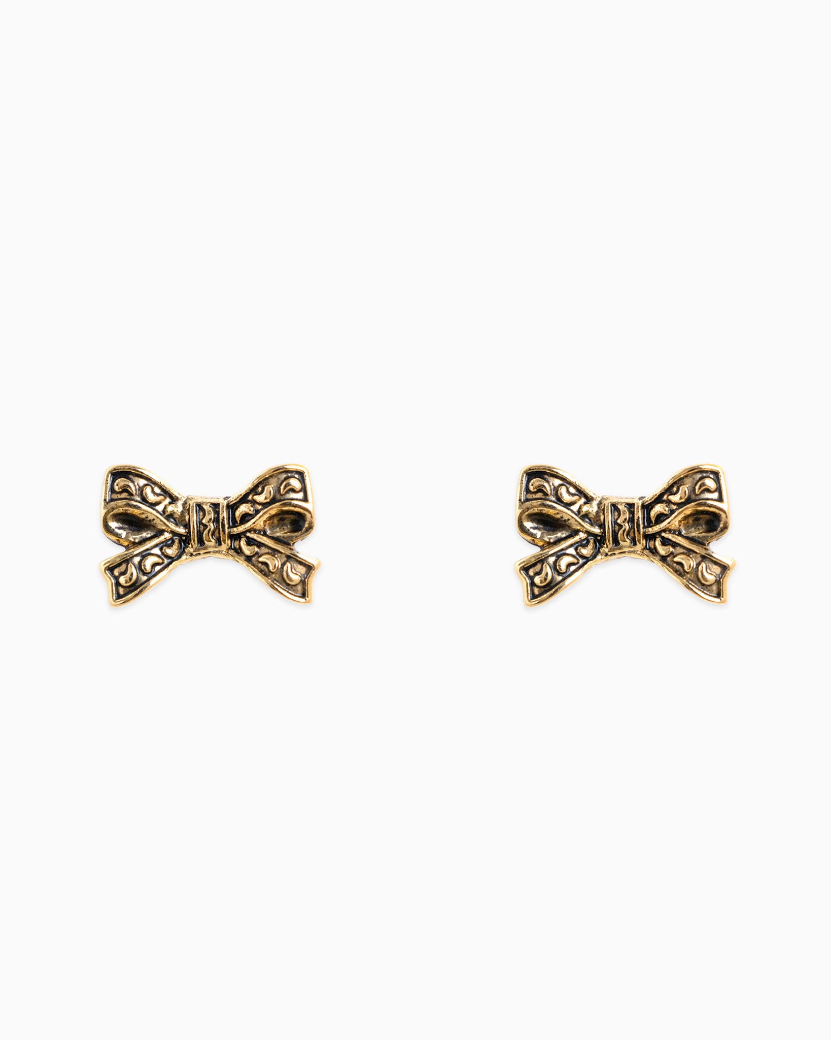 Gothic Bow Stud Earrings