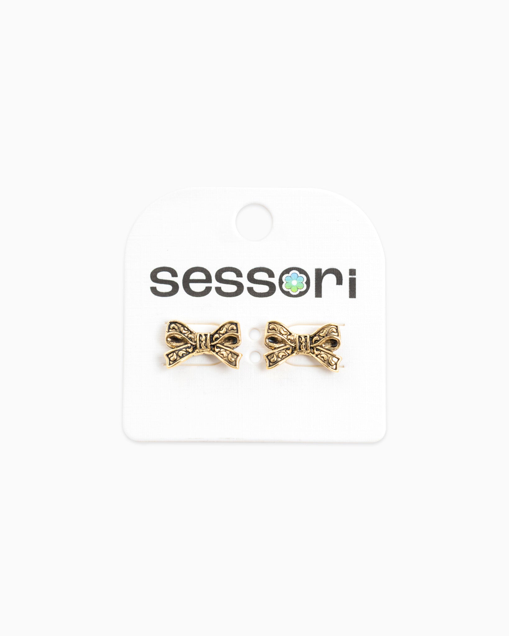 Gothic Bow Stud Earrings