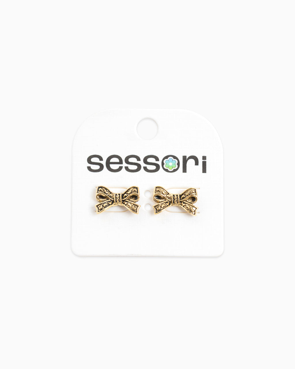 Gothic Bow Stud Earrings