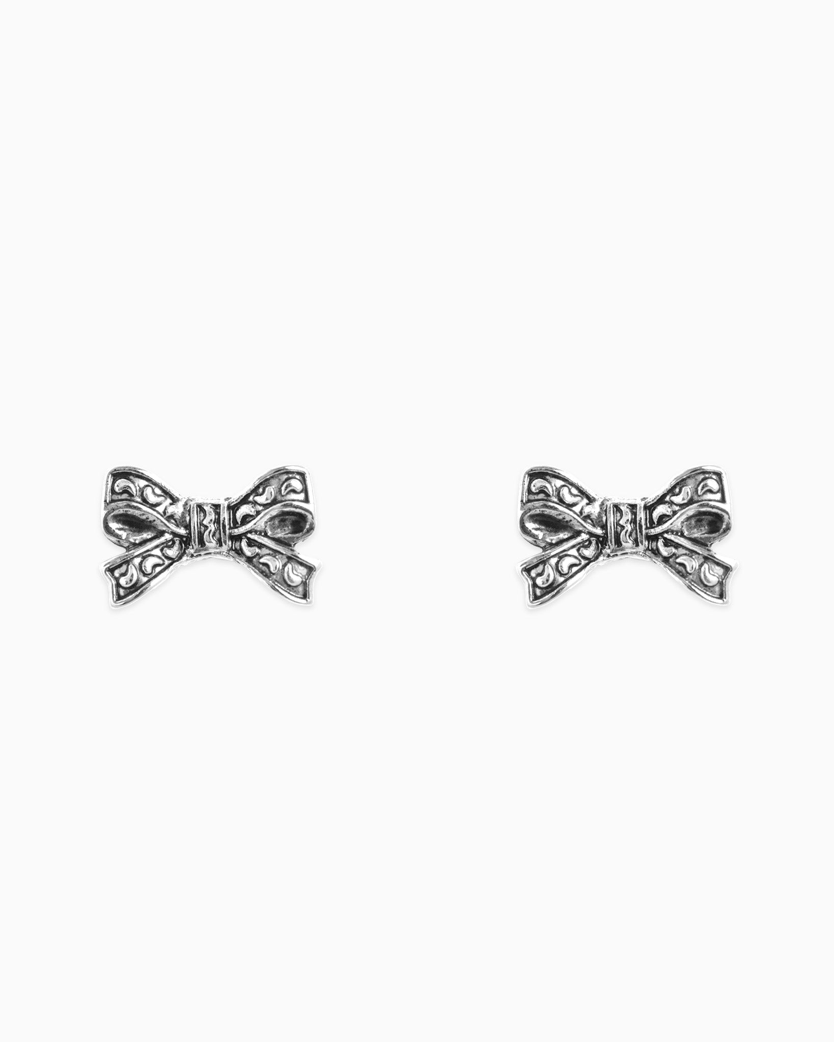Gothic Bow Stud Earrings