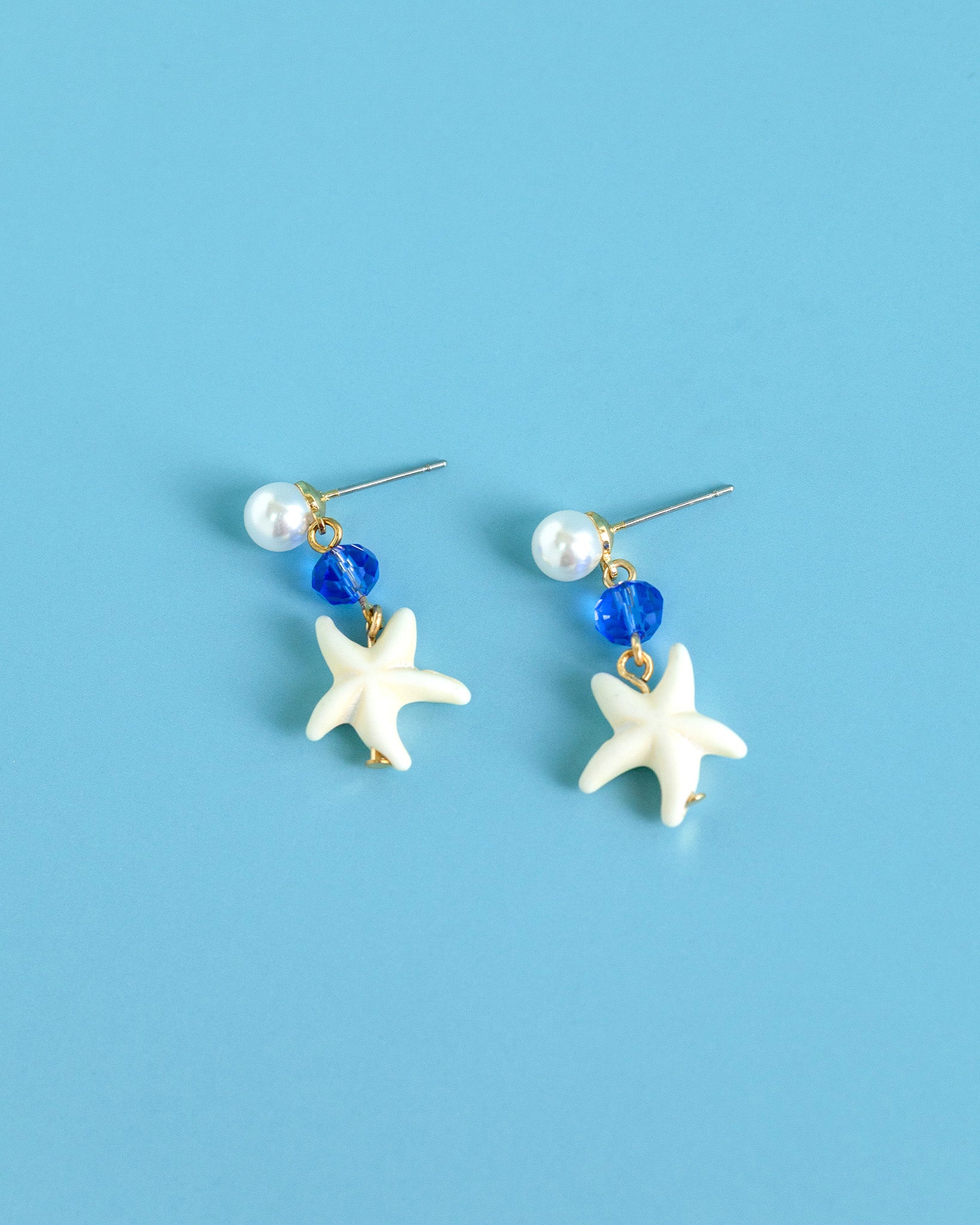 Sea Starfish Sparkle Drop Earrings