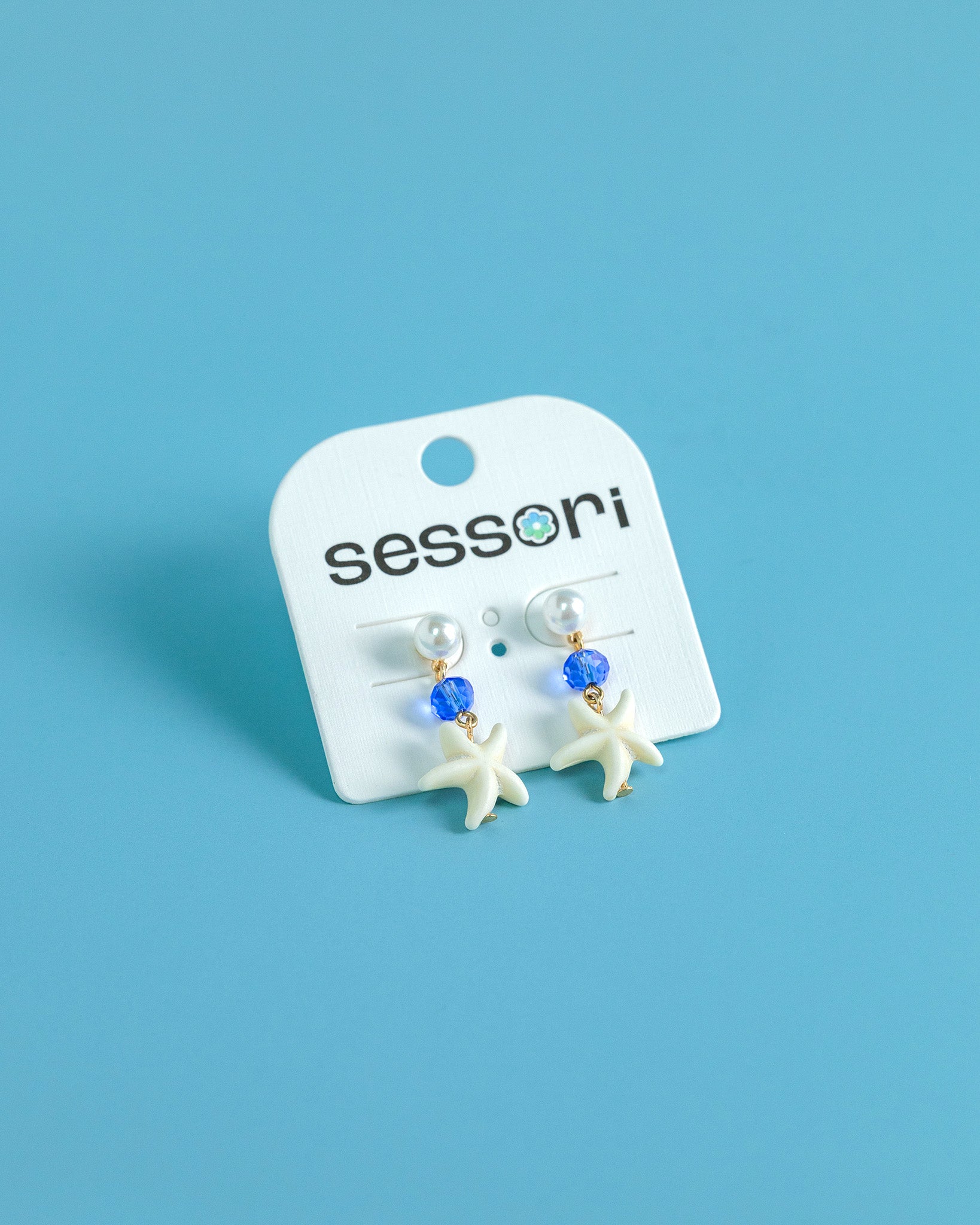 Sea Starfish Sparkle Drop Earrings