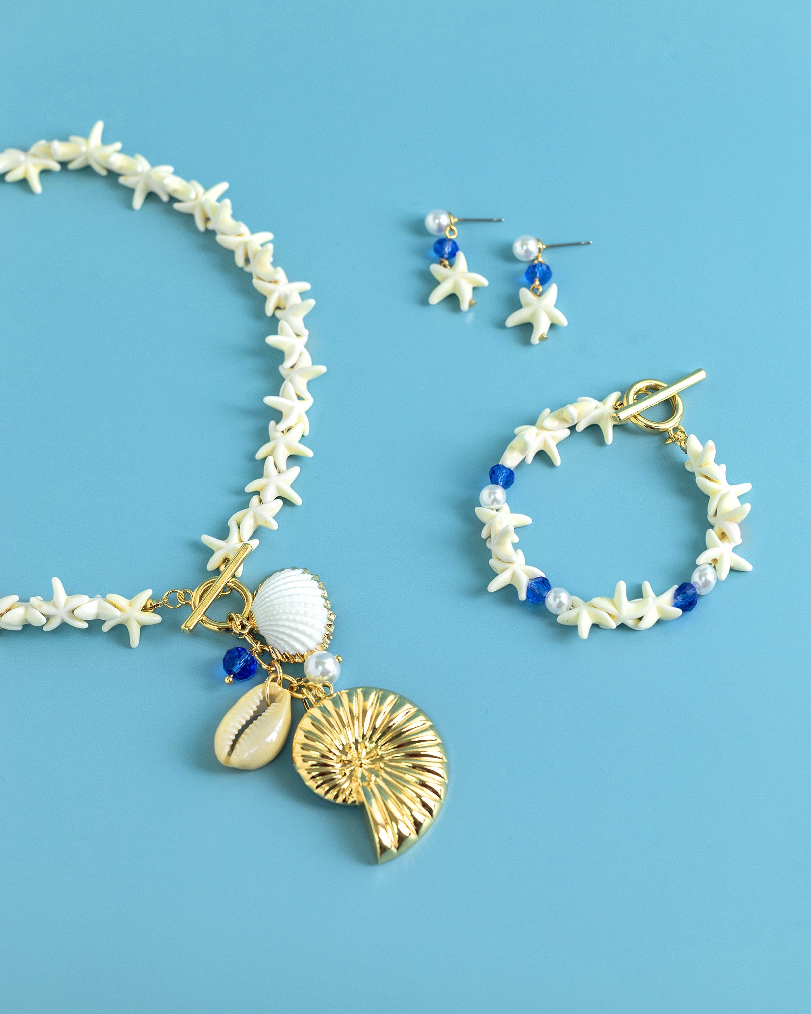 Sea Starfish Sparkle Drop Earrings