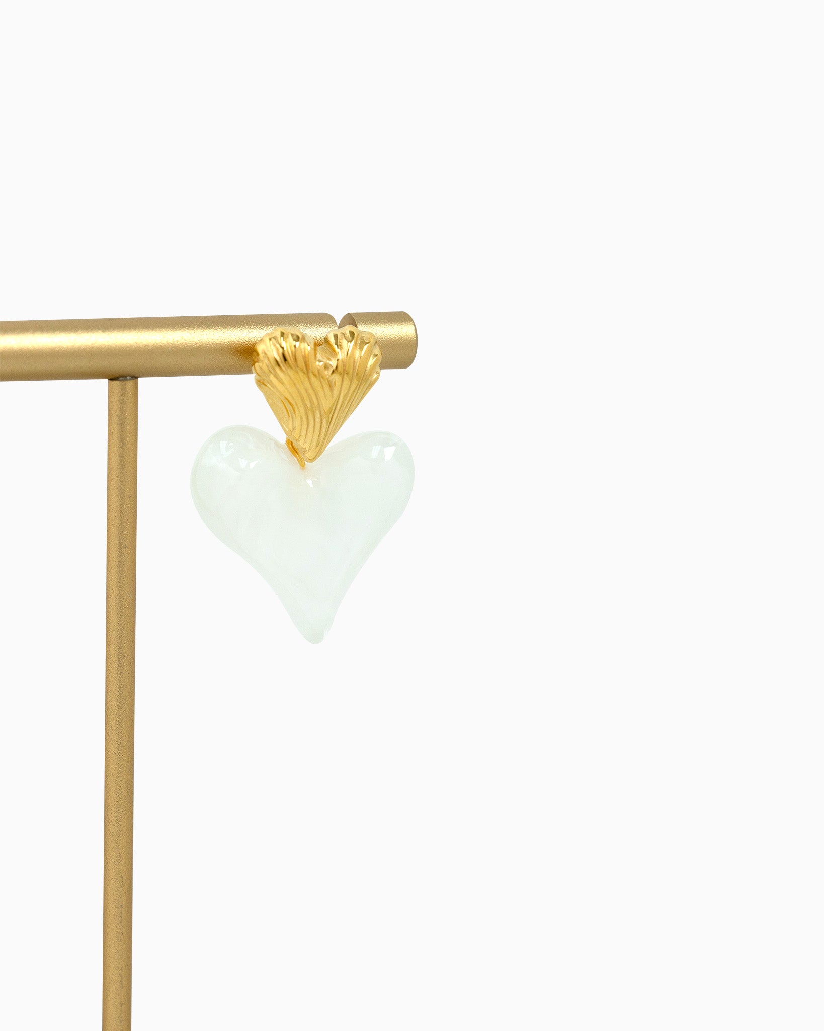 Stainless Shrimpe Heart Drop Earrings