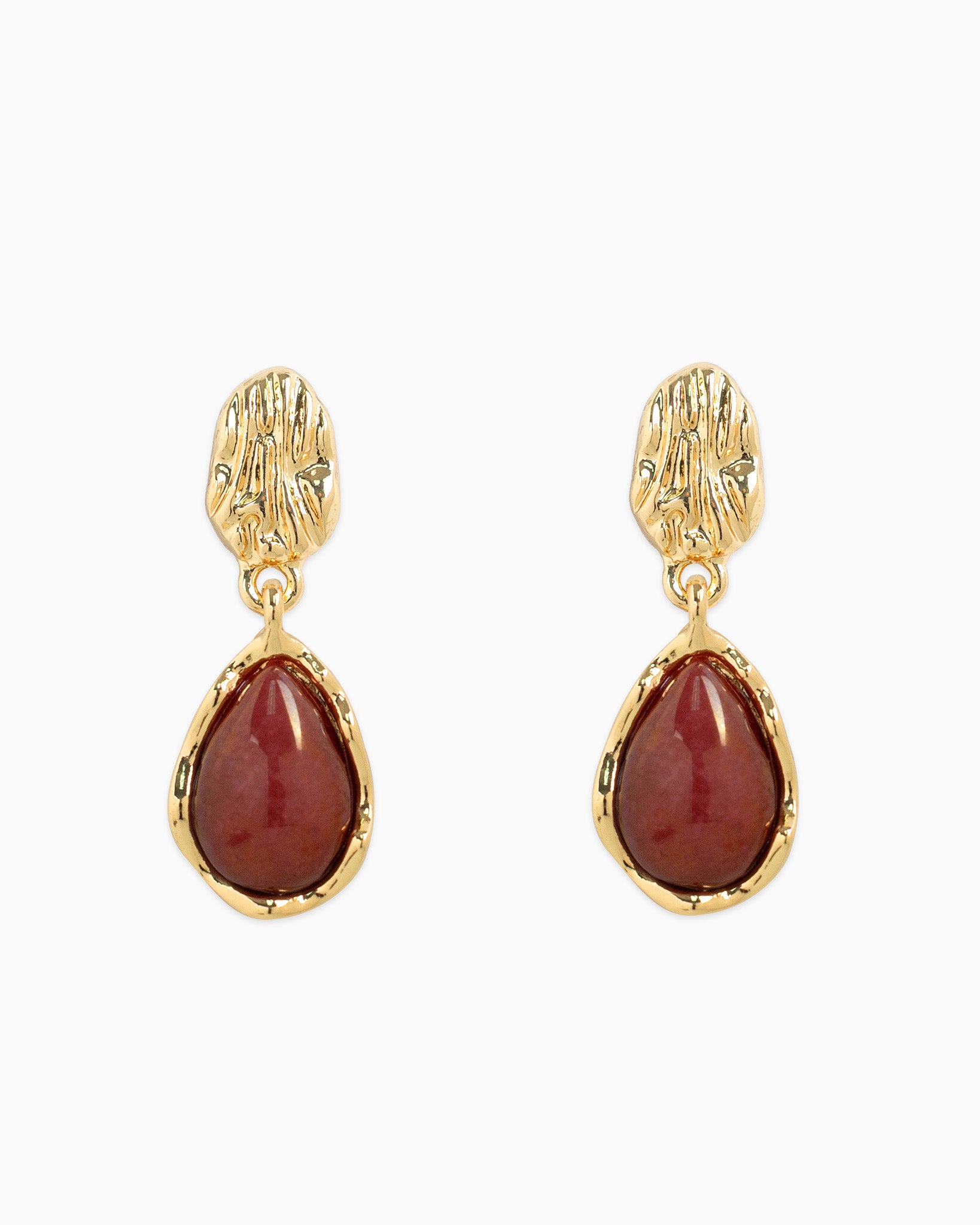 Holiday Teardrop Semi Precious Stone Earrings