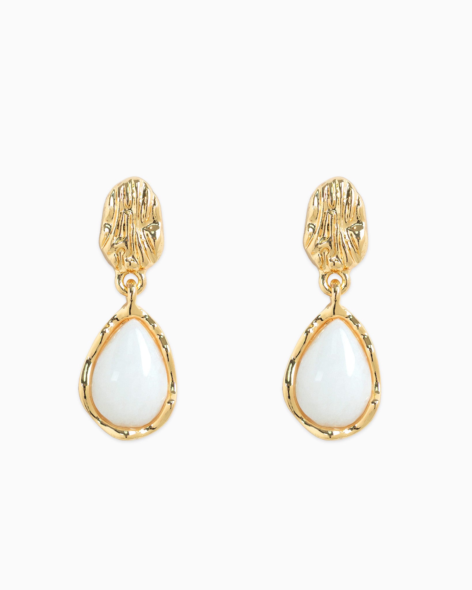 Holiday Teardrop Semi Precious Stone Earrings