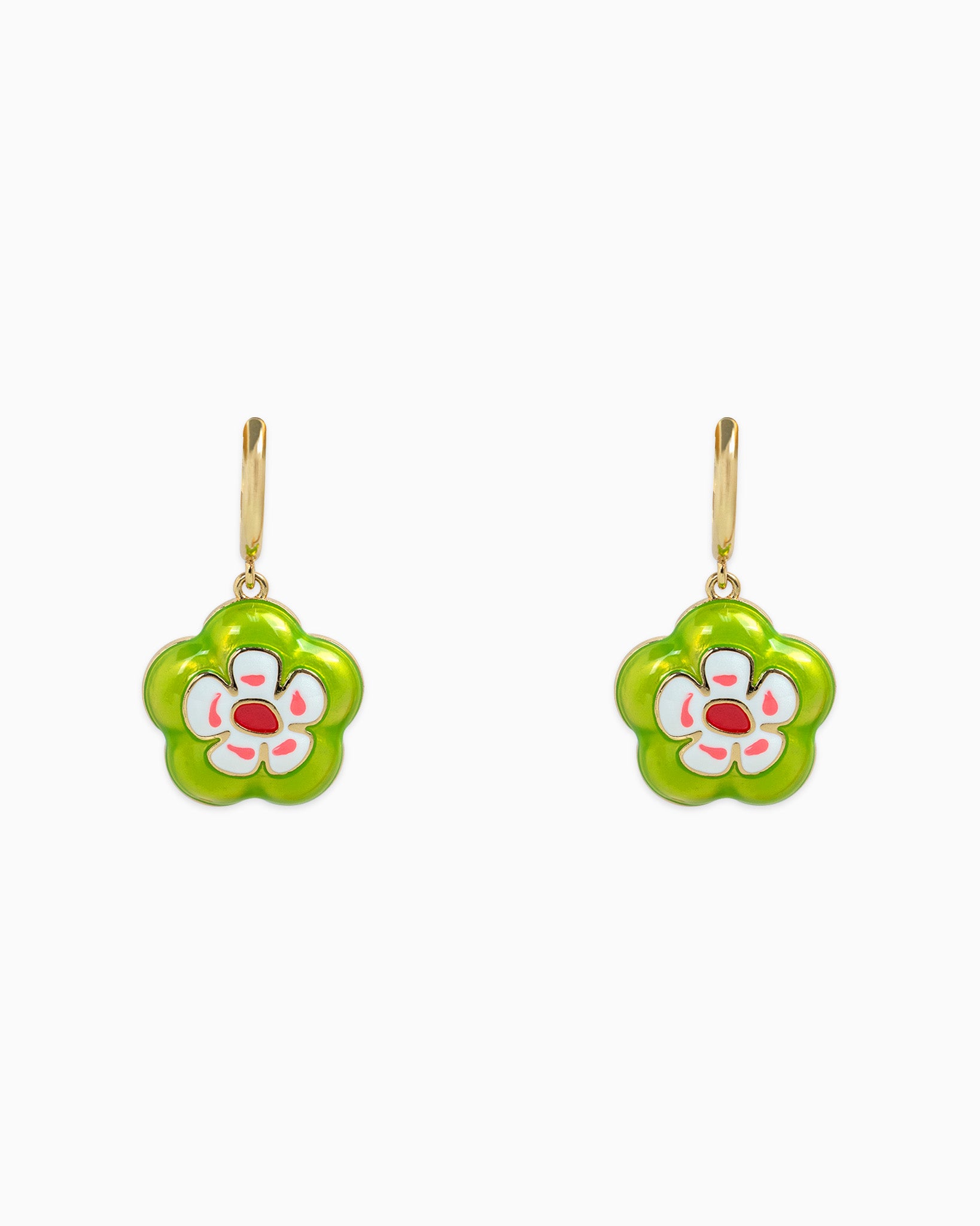 Porcelain Inspired Vintage Floral Earrings