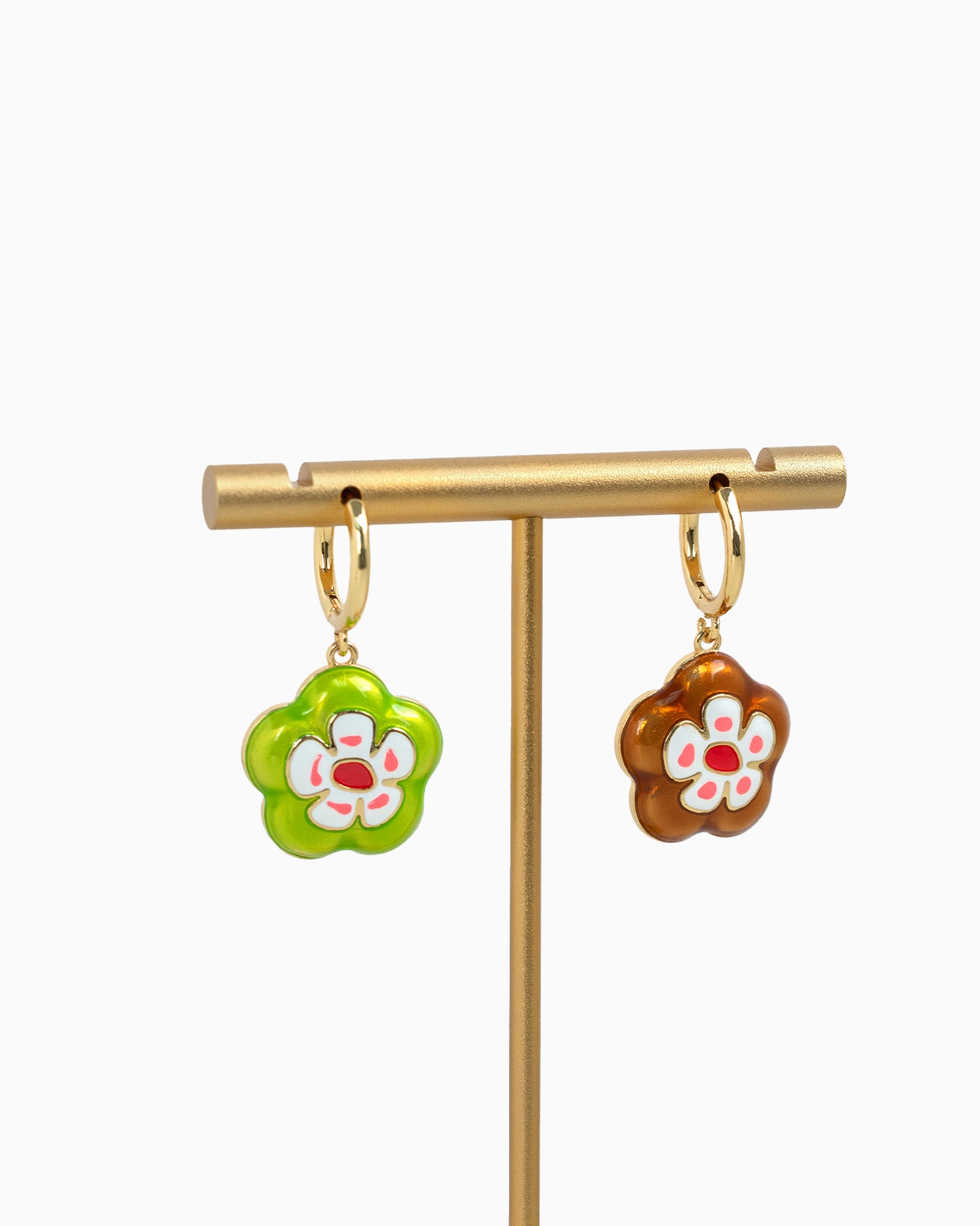 Porcelain Inspired Vintage Floral Earrings